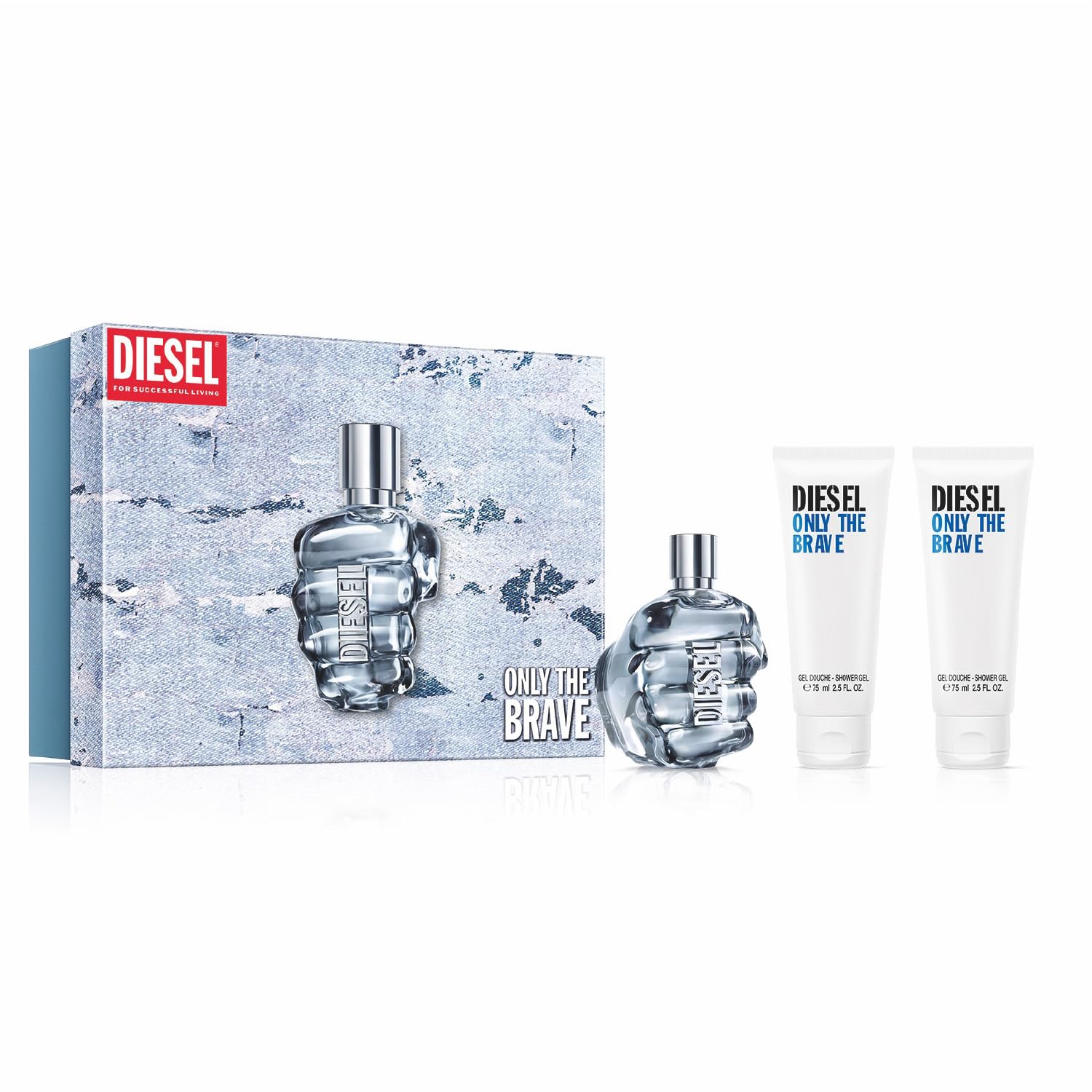 Diesel Only The Brave Gift Set (Eau de Toilette 125ml + 2 x Shower Gel 75ml)-image-5