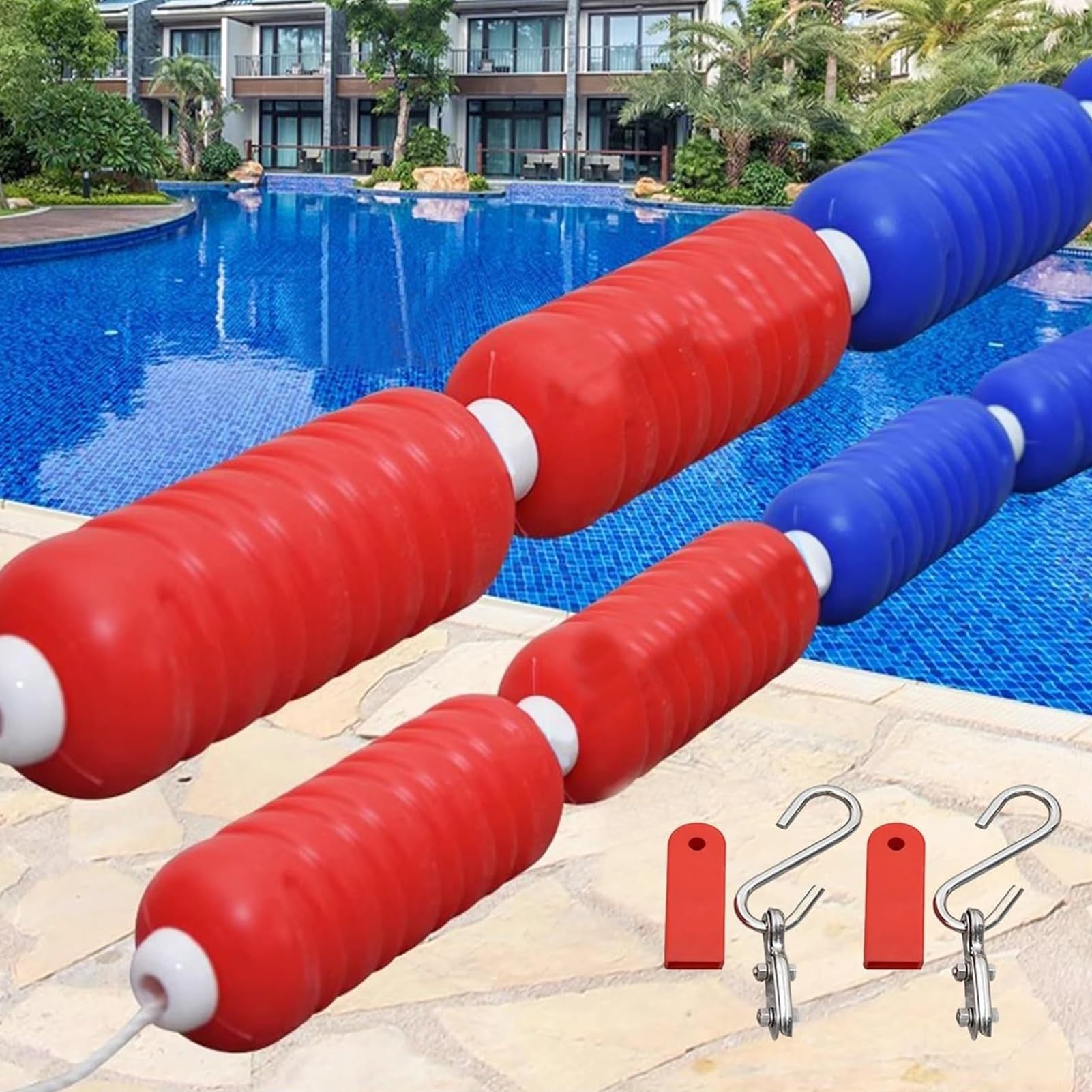 Corde de séparation de sécurité pour piscine commerciale et ligne de bouée extérieure