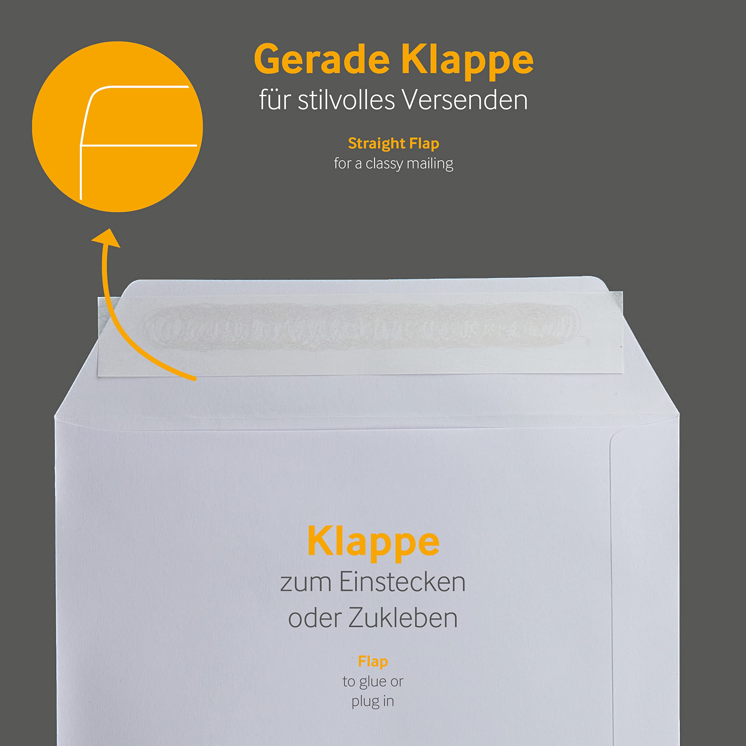 250 Stück, Versandtaschen, DIN E5, Haftklebung mit Abziehstreifen, Gerade Klappe, 100 g/qm Offset, Ohne Fenster, Weiß, Blanke Briefhüllen
