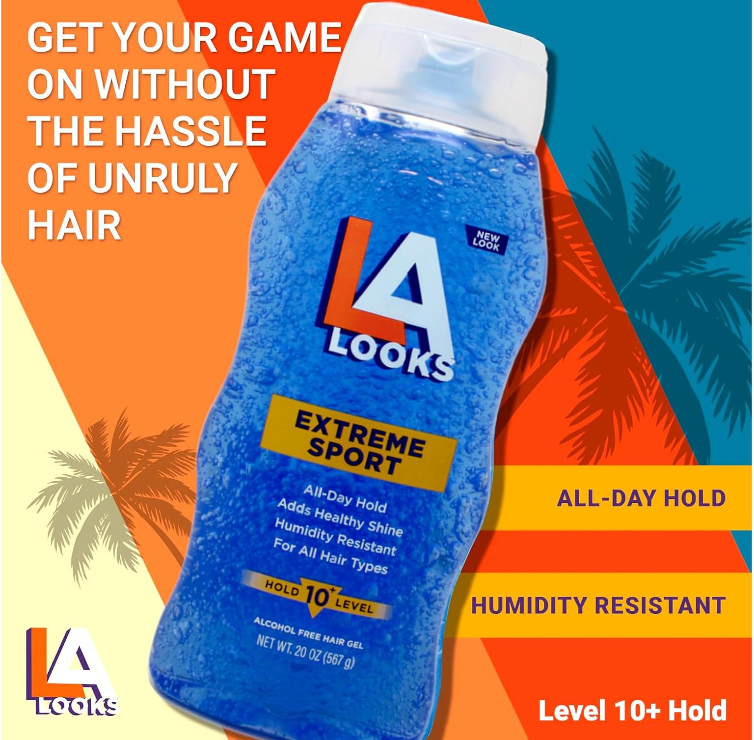 L.A. Looks L.A. Looks L.A.Looks Sport X-Treme Hold Gel, 20 oz (Pack of 4)