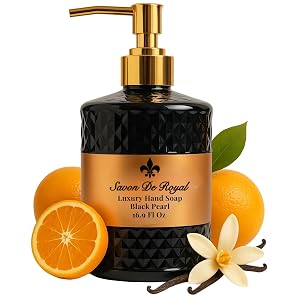Luxury Liquid Hand Soap Vanilla - Orange Scent Moisturizing Vegan Kitchen Bathroom Soap for Hand Wash Gentle Nourishing