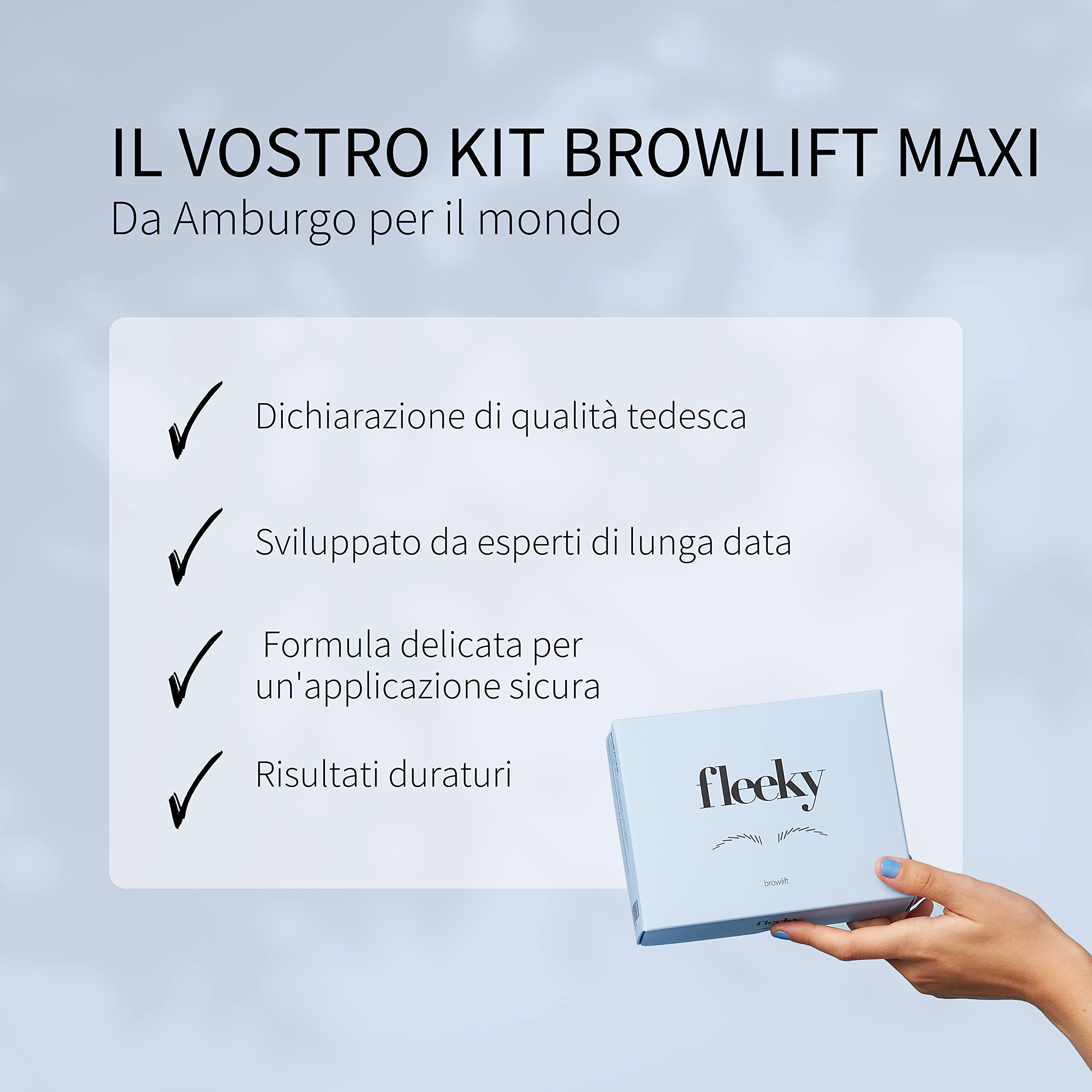 fleeky laminazione sopracciglia kit completo - Brow lift set fai da te per sopracciglia perfette, regalo perfetto per serata tra ragazze, festa della mamma o come regalo per la ragazza (Maxi)