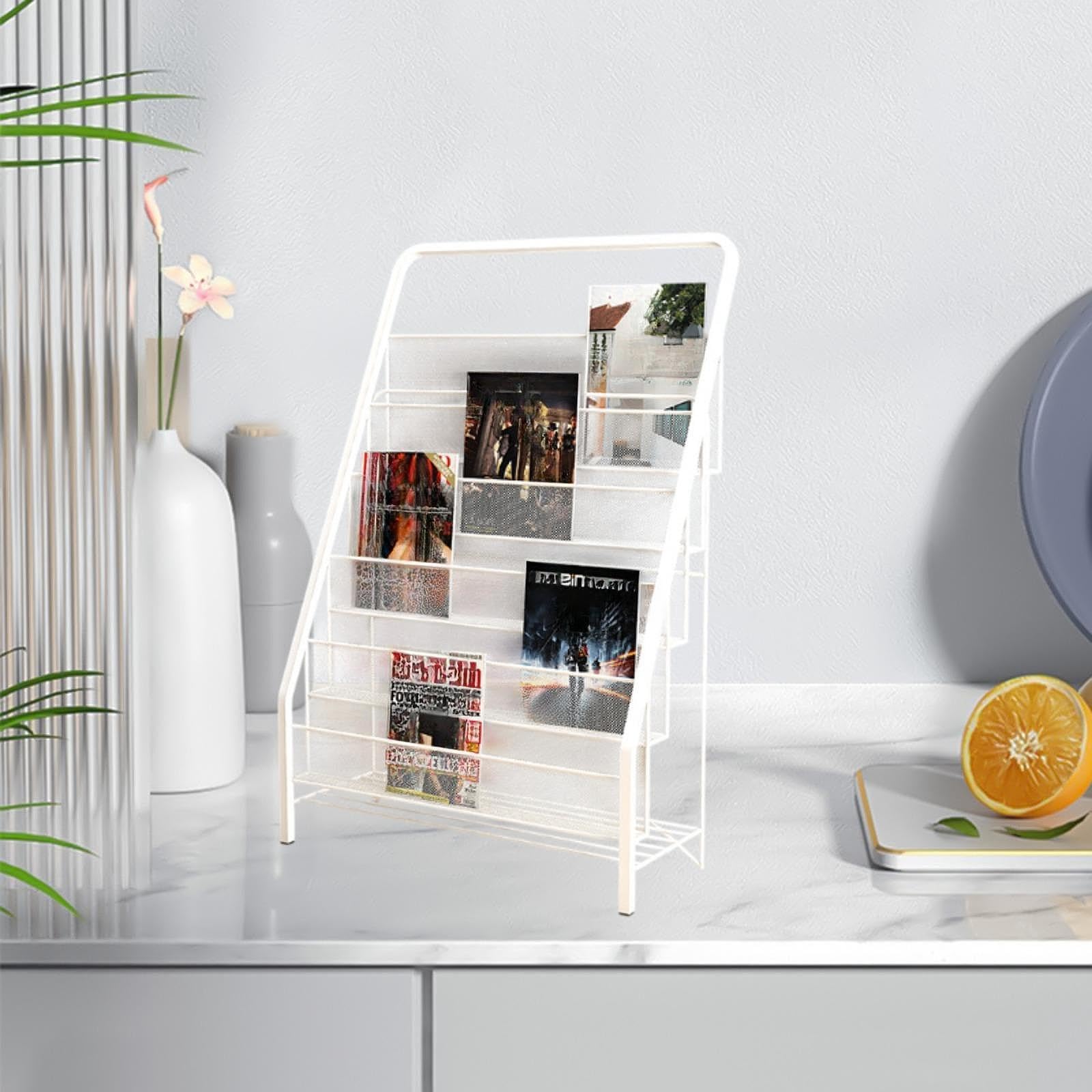 Kids Bookshelf Organizer a 3 strati asilo per l'asilo per bambini Libro per bambini Storage, Bianco