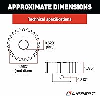 Vista 2 de Lippert Components 116658 Engranaje de corona de 26 dientes - 12 DP/14.5 PA