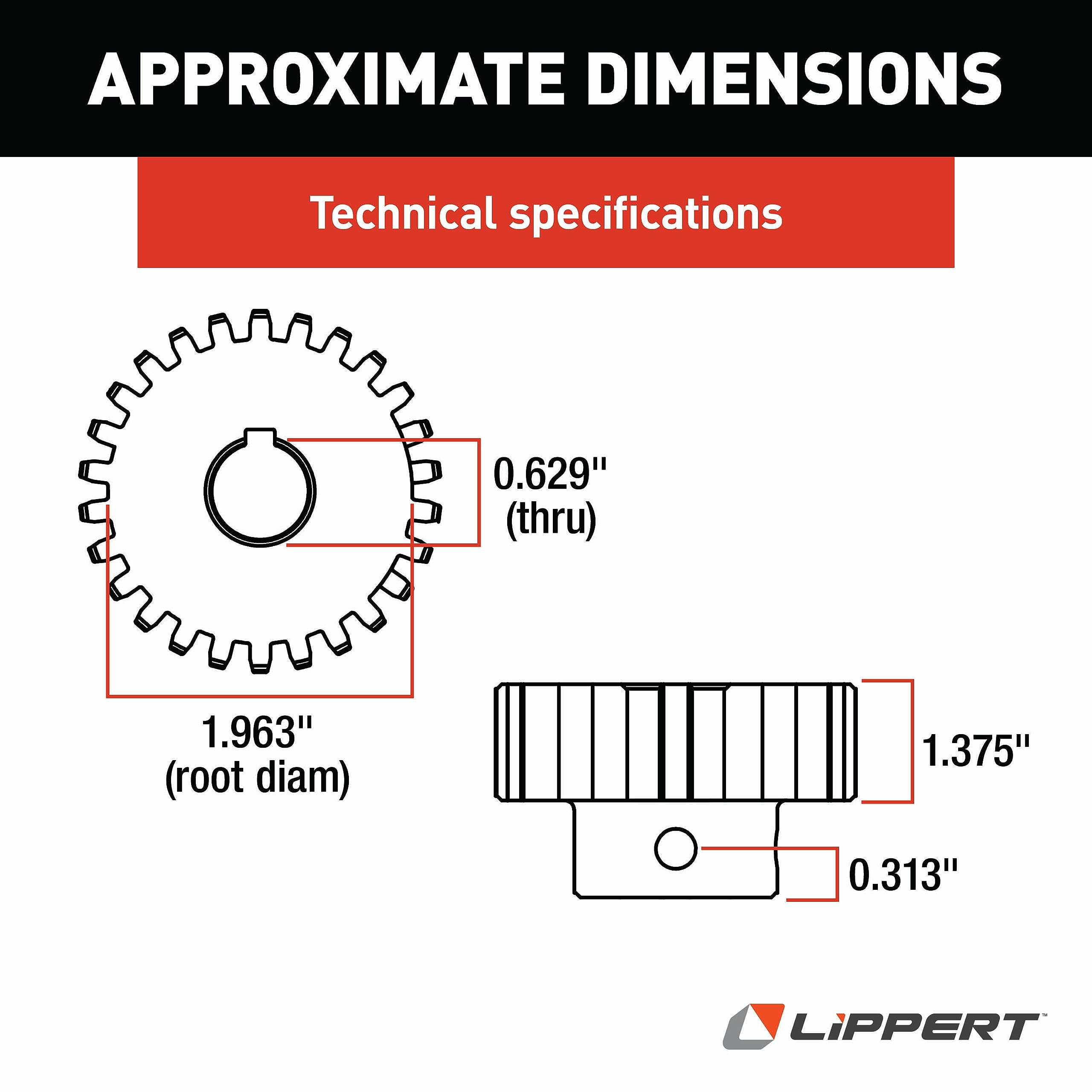 ✽.。.:*クラウン✽.。.:* Amazon.com: Lippert Components 116658 26 Tooth Crown Gear