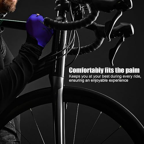 Miniatura 7 de Guantes de ciclismo para hombres y mujeres, guantes de ciclismo de medio dedo, guantes de entrenamiento adecuados para deportes al aire libre,