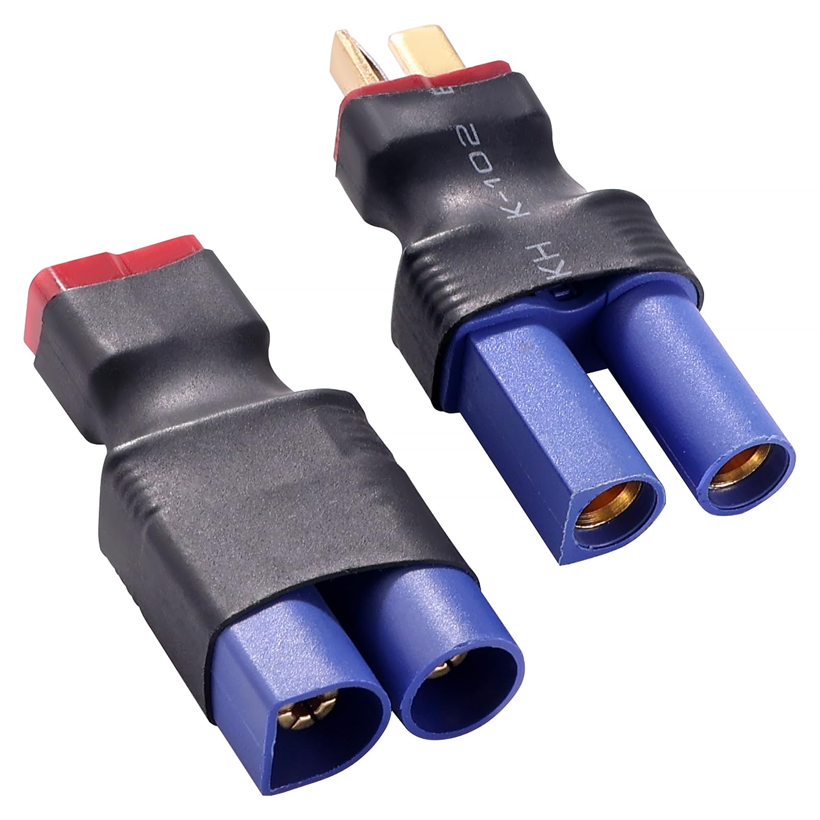 Lyeteung 2 PCS T Plug to EC5 Adapter, Deans-T Plug Male / Female to EC5 Male / Female Plug Connector, for RC LiPo Battery