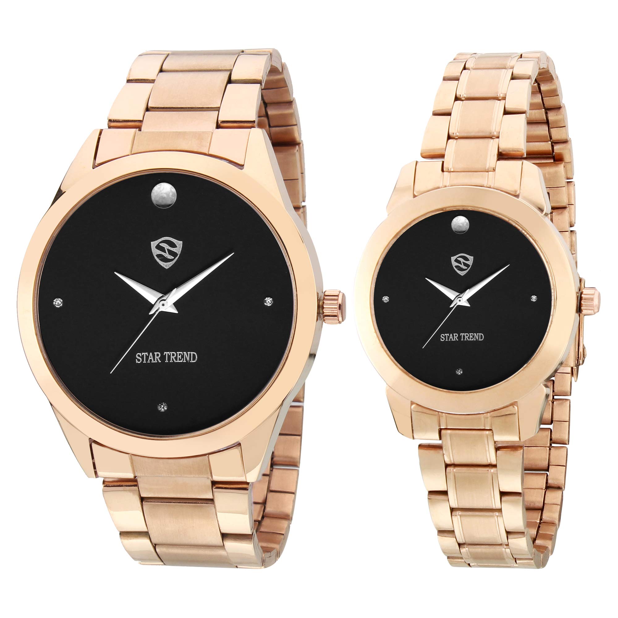 Star Trend ST-7035 Rose Gold Couple Watch for Mens|Womens (B09581FCMY) Amazon Price History, Amazon Price Tracker