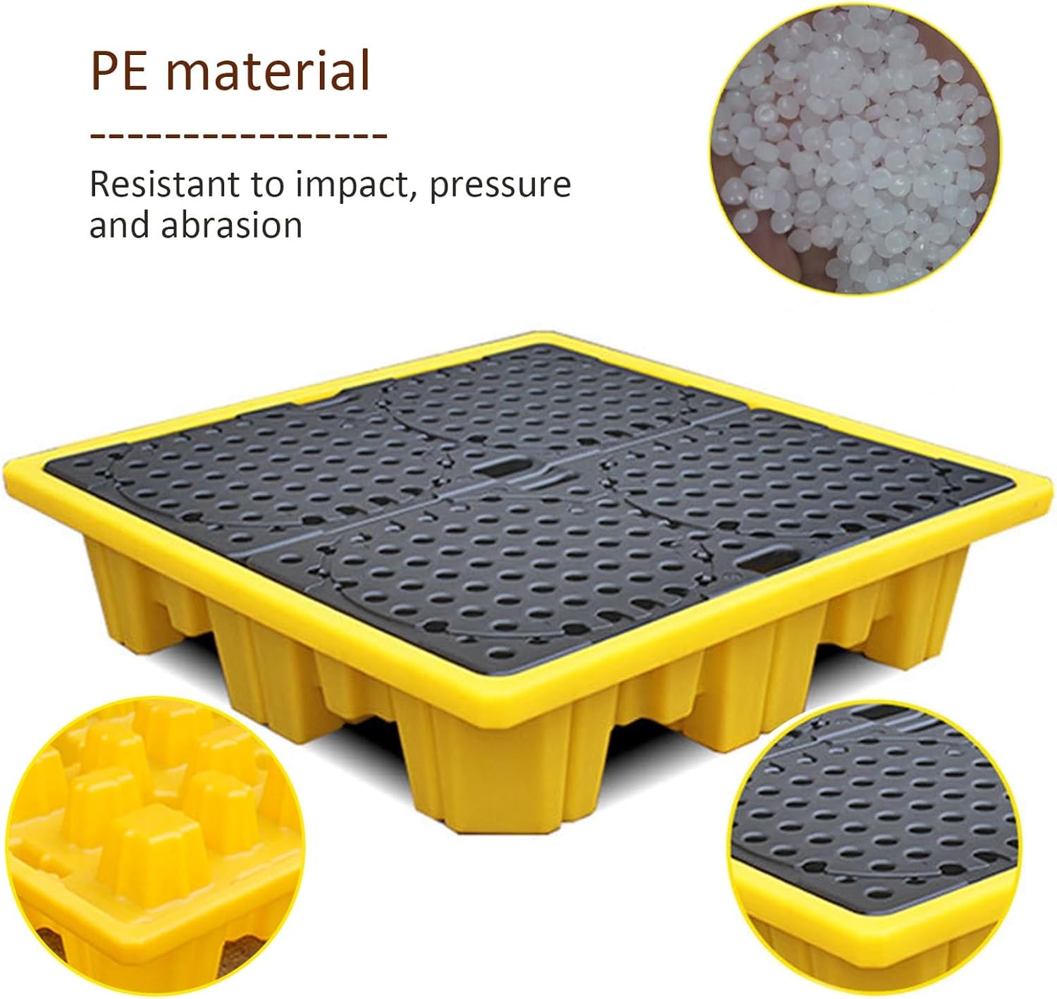 Plastic Pallets, Ventilation Spill Containment Pallet, Storage Pad for Indoor and Outdoor, Garages, Kitchen, Basement