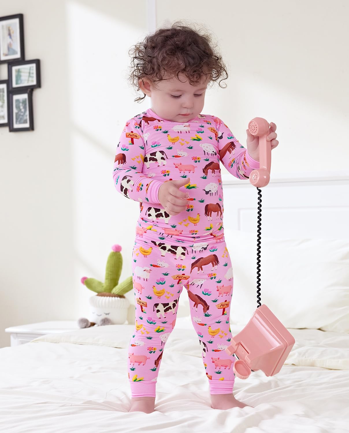 Bamboo Viscose Toddler Girls Kids Pajama Sets 12M-8Y Snug fit Long-Sleeve Softness Sleepwear Pjs 2pcs Jammies - Image 6