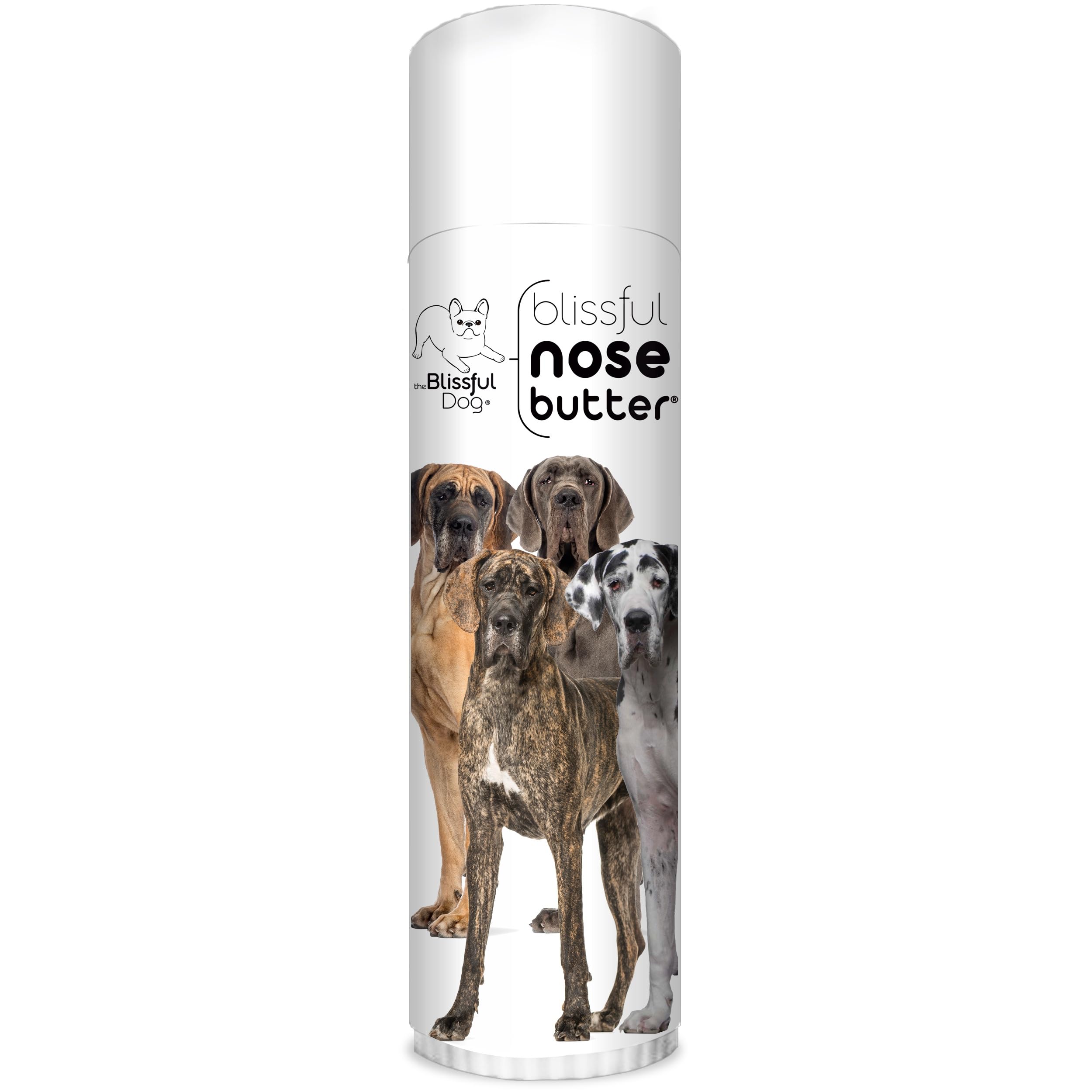 The Blissful Dog French Great Dane Nose Butter for Dry, Cracked Skin, Lick-Safe Dog Nose Balm with Moisturizing Shea Butter, Almond, Olive, and Essential Oils, Pet Supplies, Uncented, 0.50 oz.