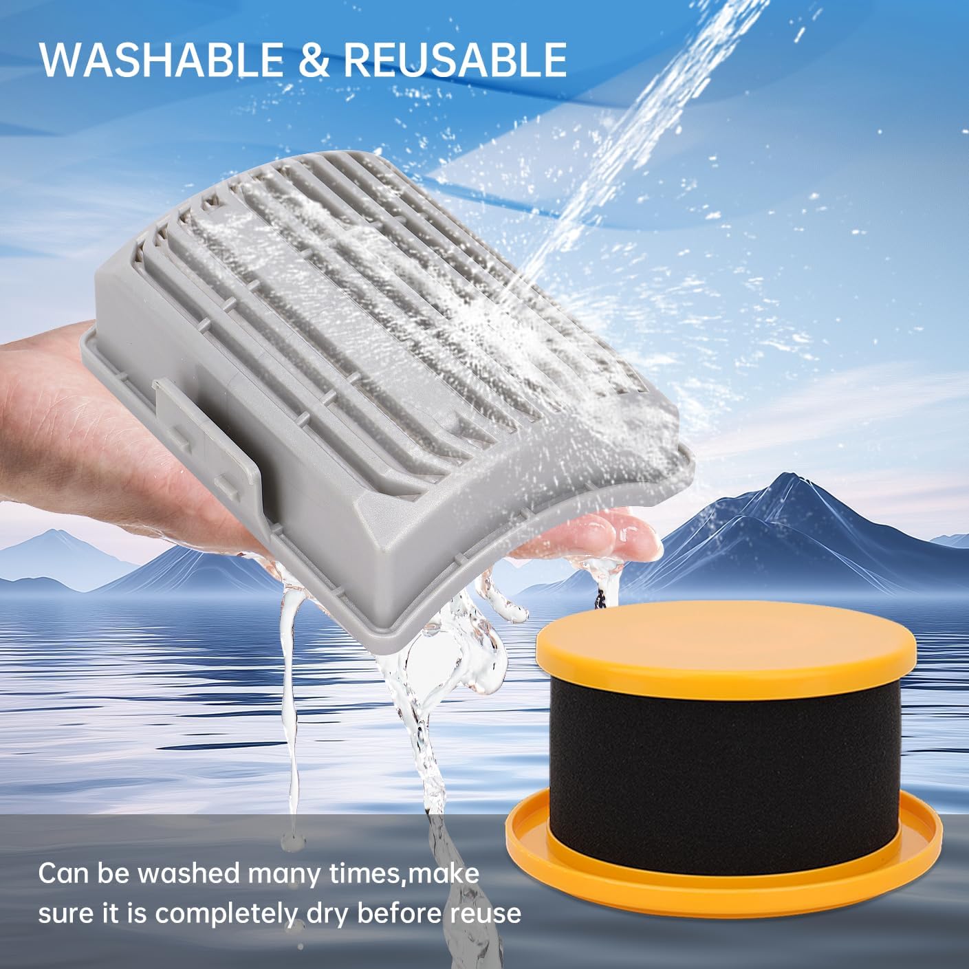 Replacement Filters Compatible with Hoover MAXLife Elite Swivel Vacuum Cleaner - UH75150, UH75110, UH75100, UH75240, UH75140 Compare to Part AH44200 & 440014853-2 Pre-Motor Filters+2 Exhaust Filters