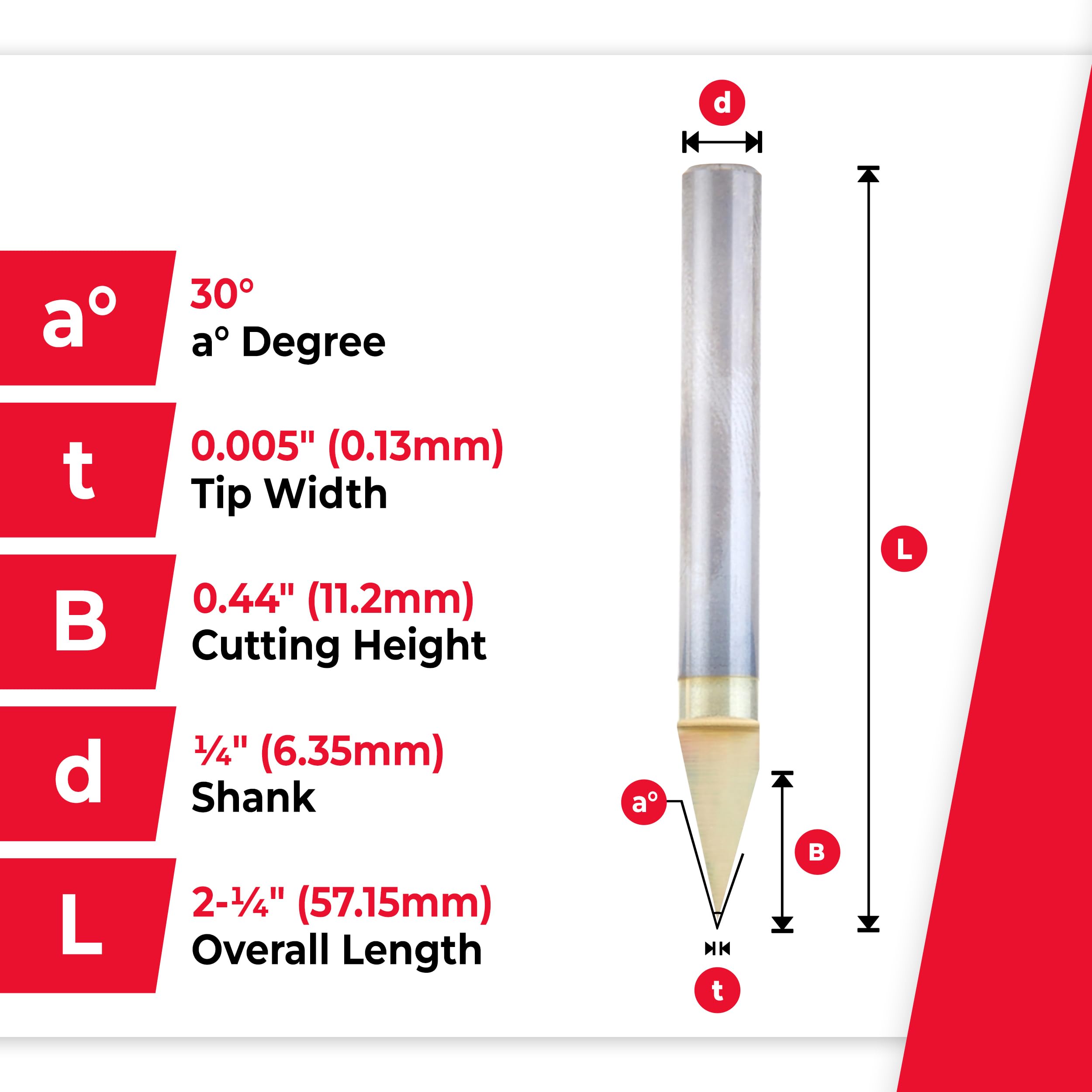 ばりかた Amazon | Amana Tool 45771-Z ソリッドカーバイド 30度刻印 0.005 先端