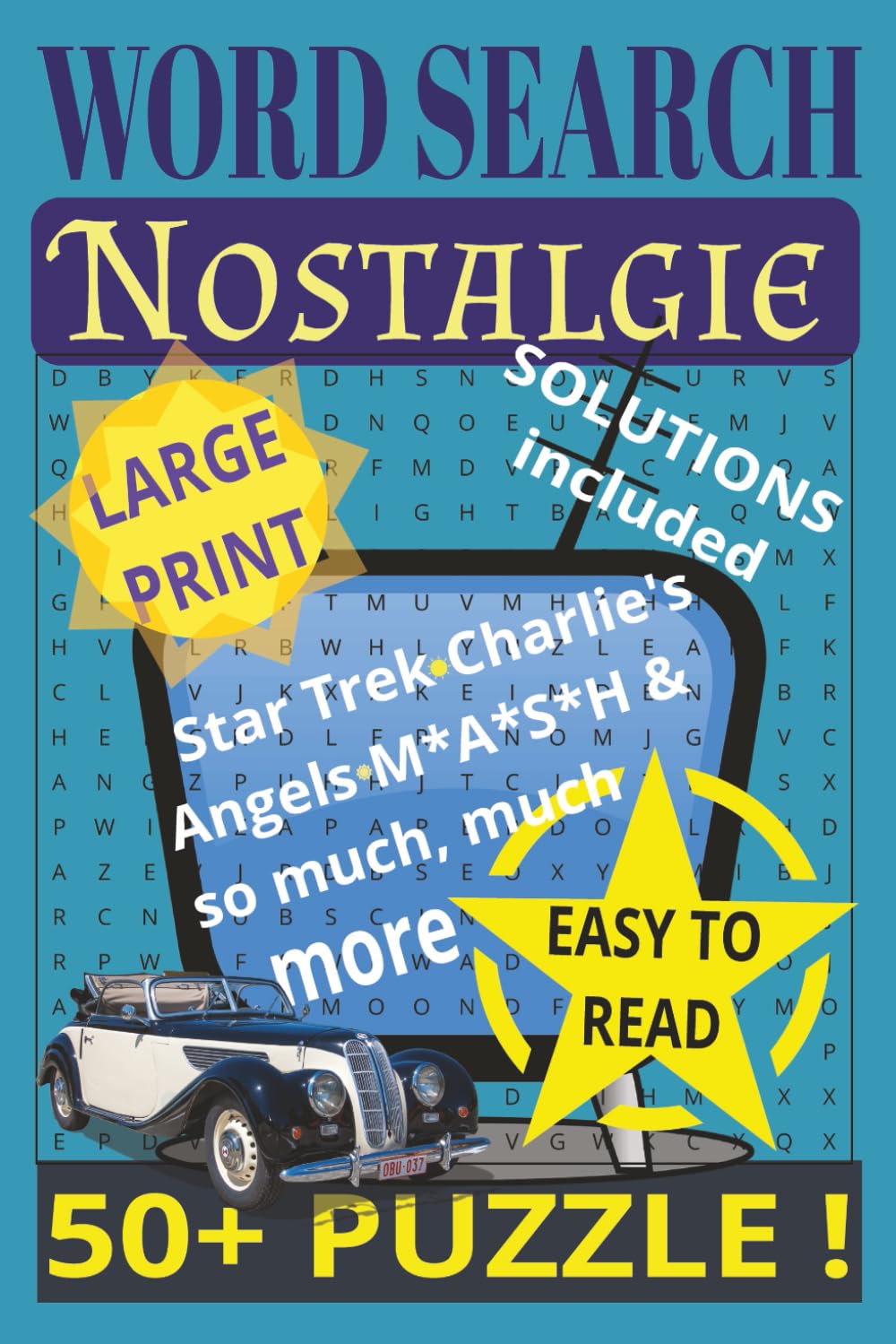 Nostalgie, Word Search, Easy to Read, Large Print: 50+ Puzzle, Solution included, optimal agains Dementia, 6X9 inch