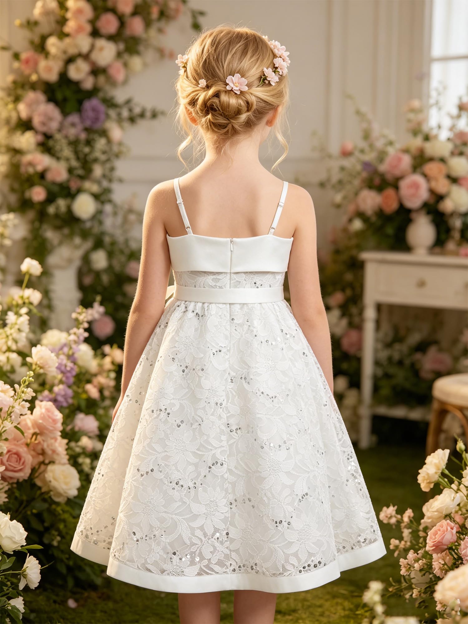 Oyolan Kinder Formelles Kleid Abendkleid Festlich Hochzeitsgast Festkleid