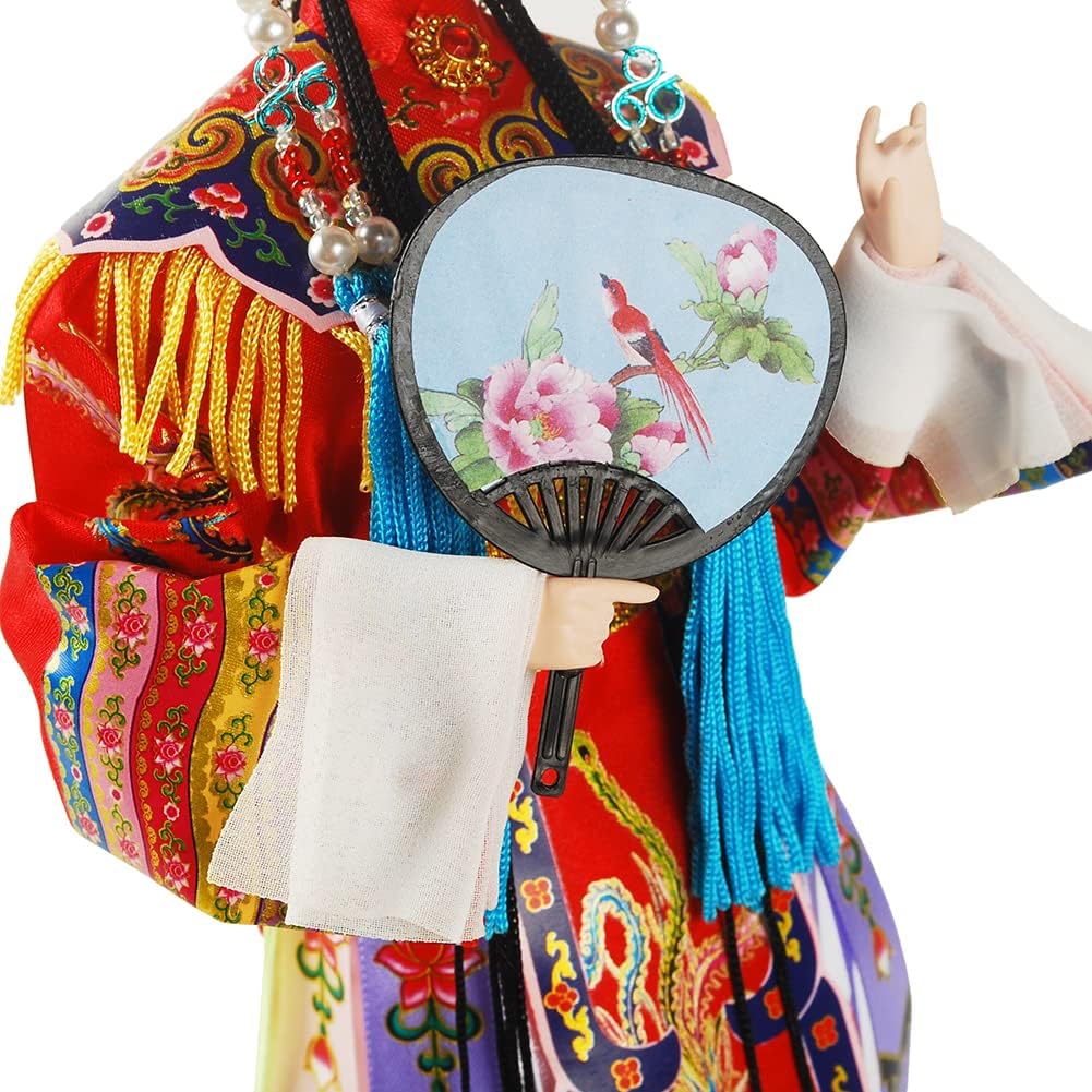 NW 12 Inch Chinese Traditional Handicraft Silk Figurine Collectible Chinese Ancient Character Ornaments for Home Decoration (1801)