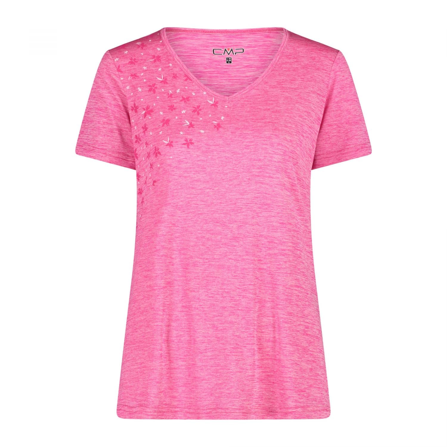 CMP Women's Melange Jersey T-Shirts, Mel Fuchsia, 8 (XS)
