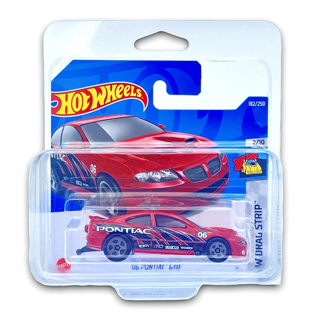 Hot Wheels '06 Pontiac GTO (Red) 2/10 HW Drag Strip 2022-182/250 (Short Card) *** COMES IN A KLAS CAR KEEPER PROTECTIVE COLLECTORS CASE *** HCT74
