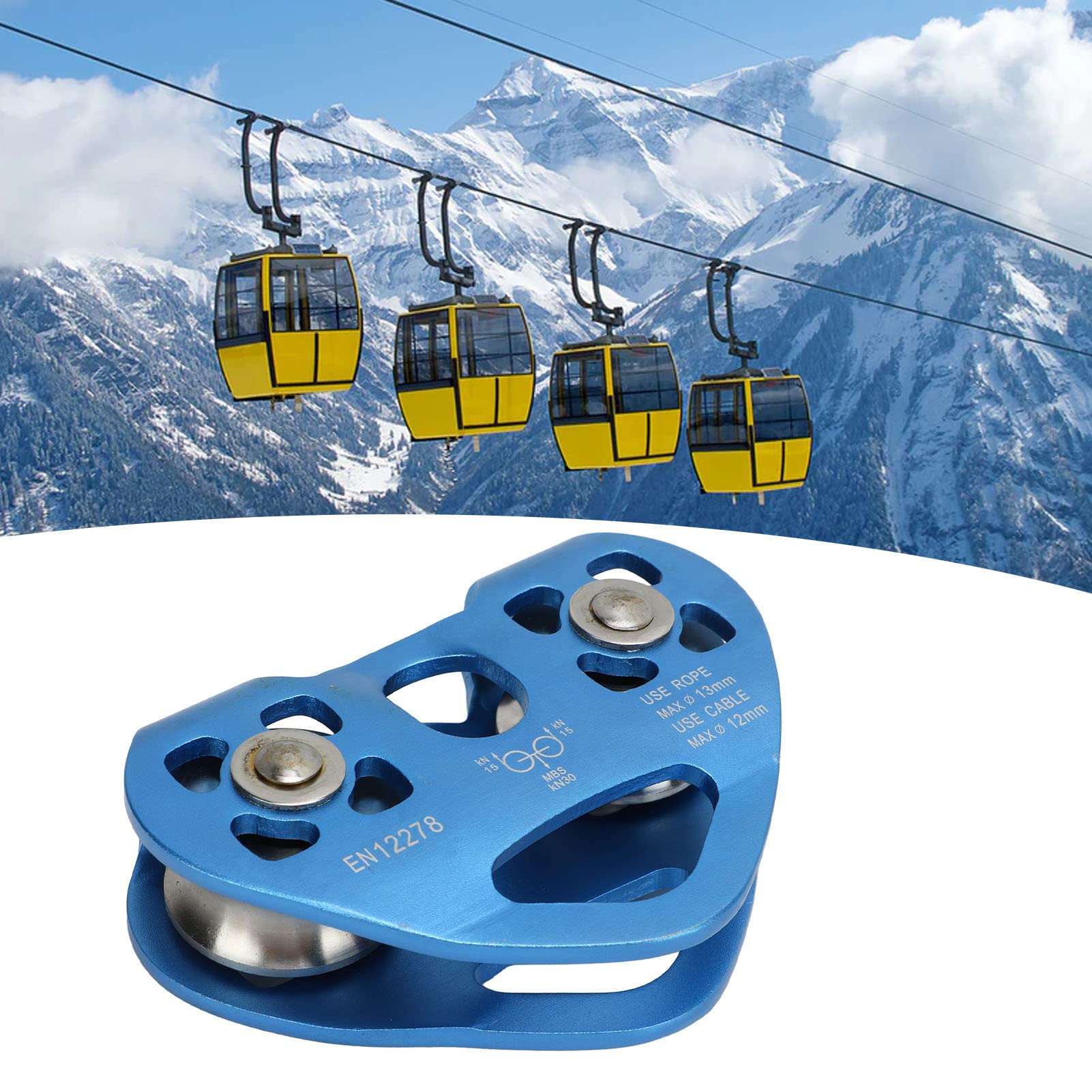 Doppelte Seilrolle Herzförmige Lufttransport-Kabelbahn Riemenscheibe für malerische Seilbahn