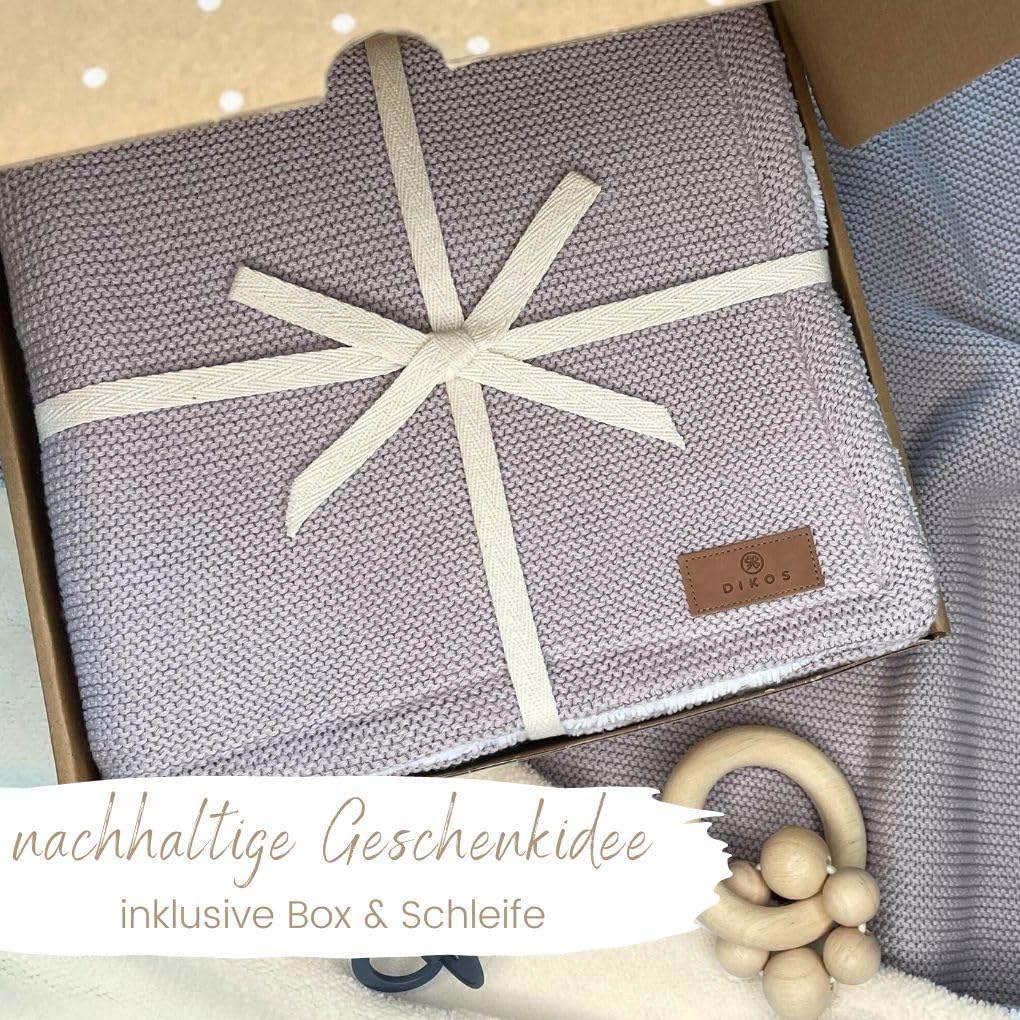 DIKOS Babydecke Winter aus 100% Bio-Baumwolle & weichem Fleece (Oeko-TEX)