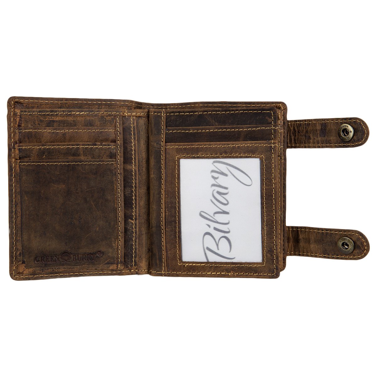Greenburry Vintage Skull Monedero piel 10 cm