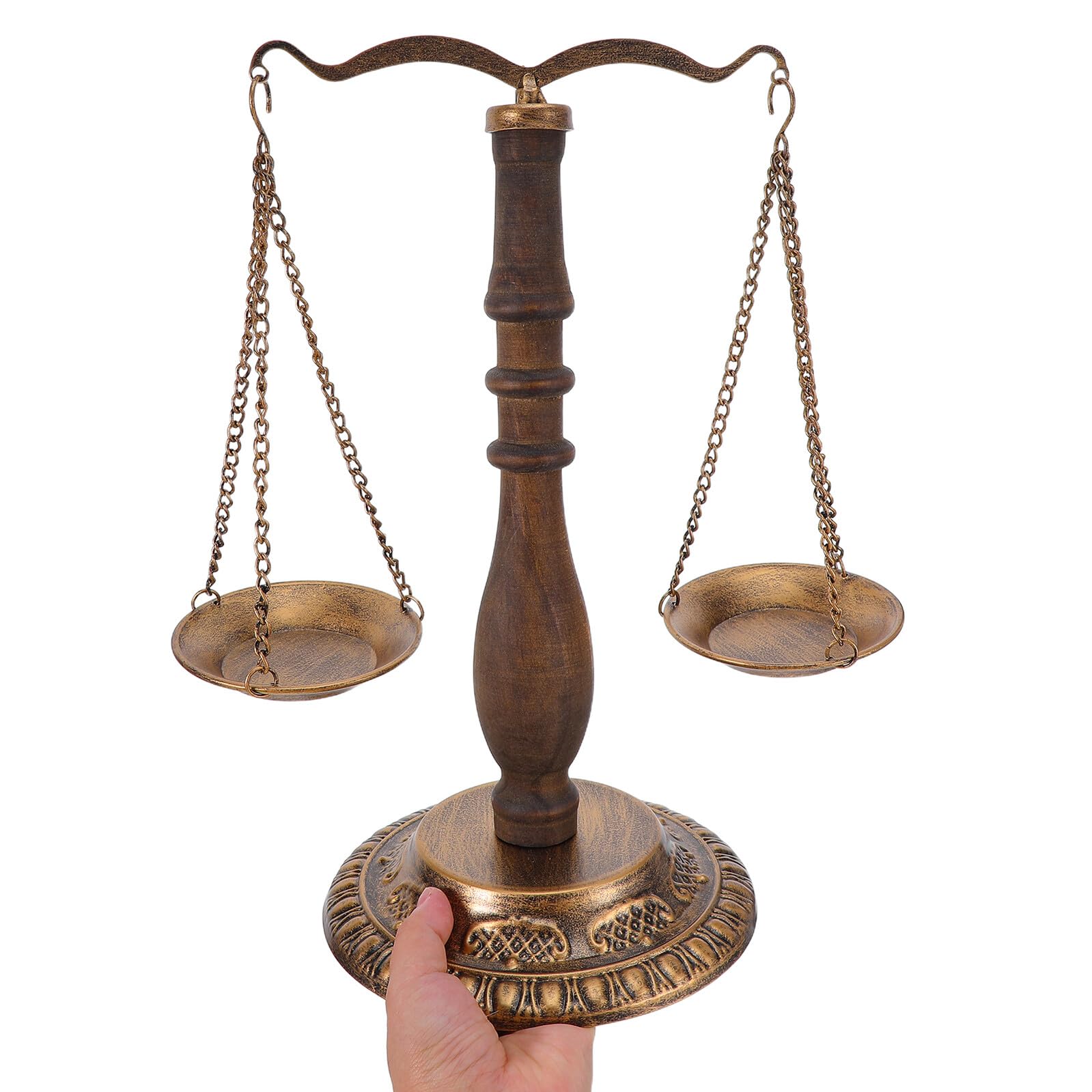 PRETYZOOM Vintage-Waage aus Metall für Schreibtisch Eisenwaage-skulptur als Deko Retro-justizstatue Aesthetische Büroeinrichtung Antikes Wohnaccessoire mit Waage-Motiv