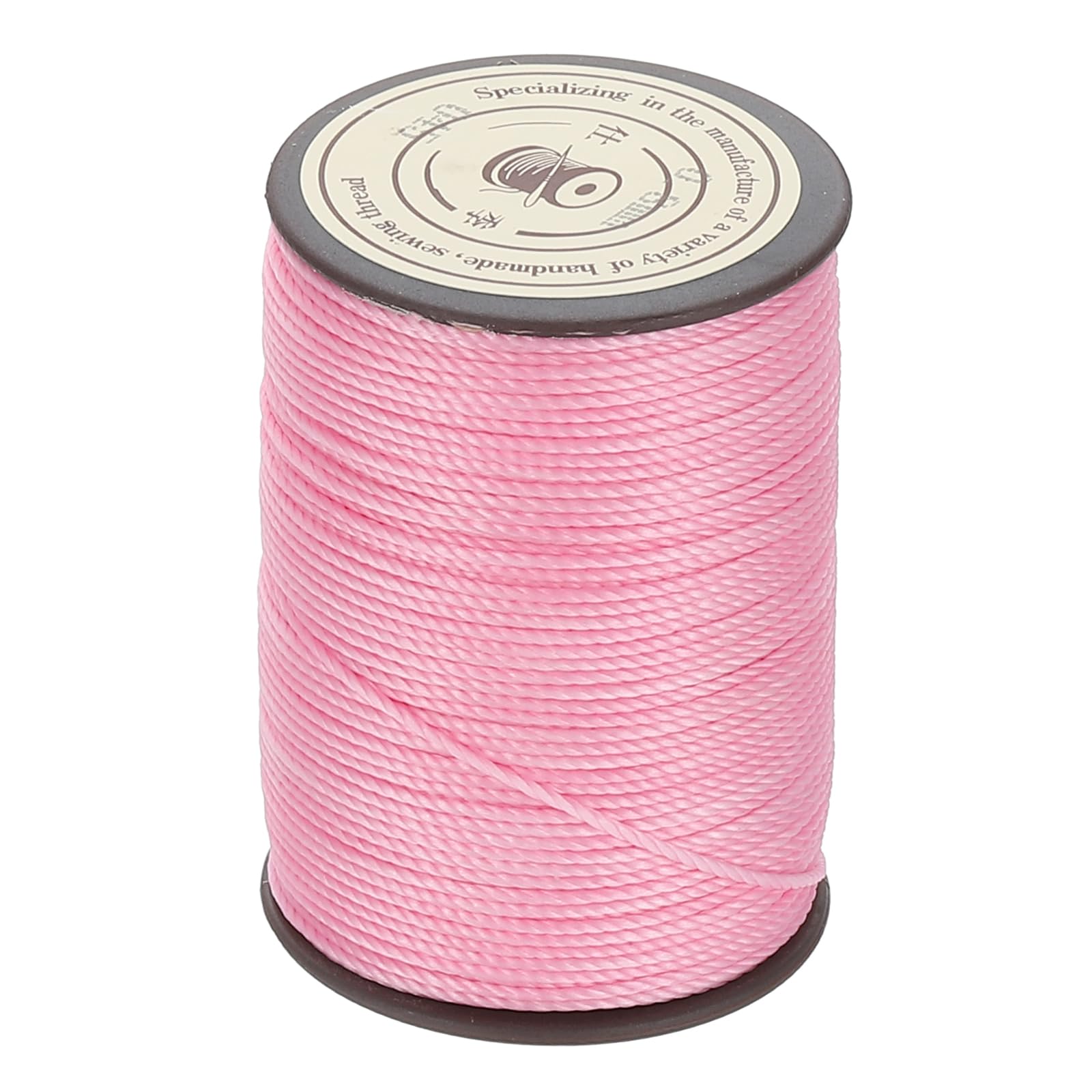 HARFINGTON Waxed Cord 0.8mm Pink Waxed Polyester Cord 54 Yards String Thread Macrame Beading Wax Cord for Bracelet Necklace Jewelry Making