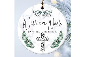 Personalized Baptism Ornaments: Cherished Keepsakes for Godparents