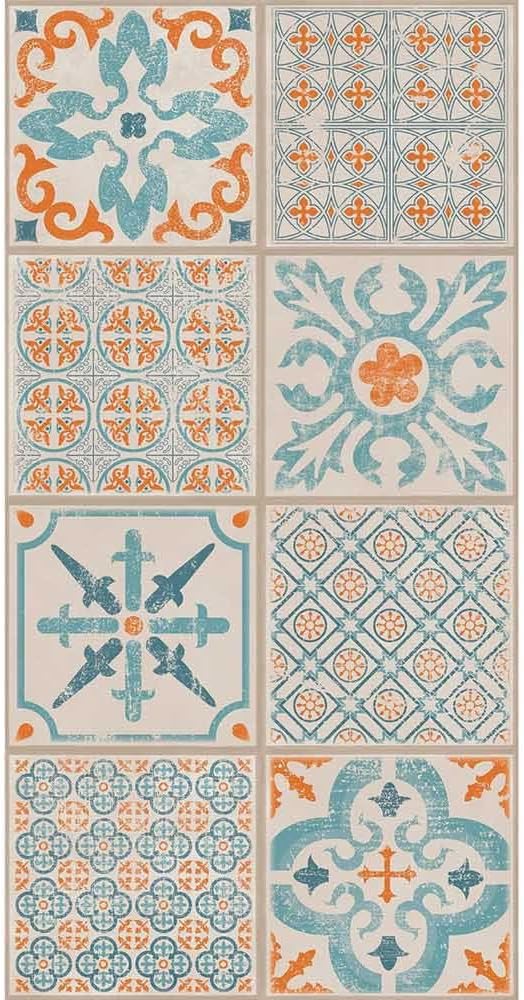 'Tarkett Starfloor Click 30 "Retro Orange Blue Covering Vinyl Design Cover with Click System Vinyl Laminate