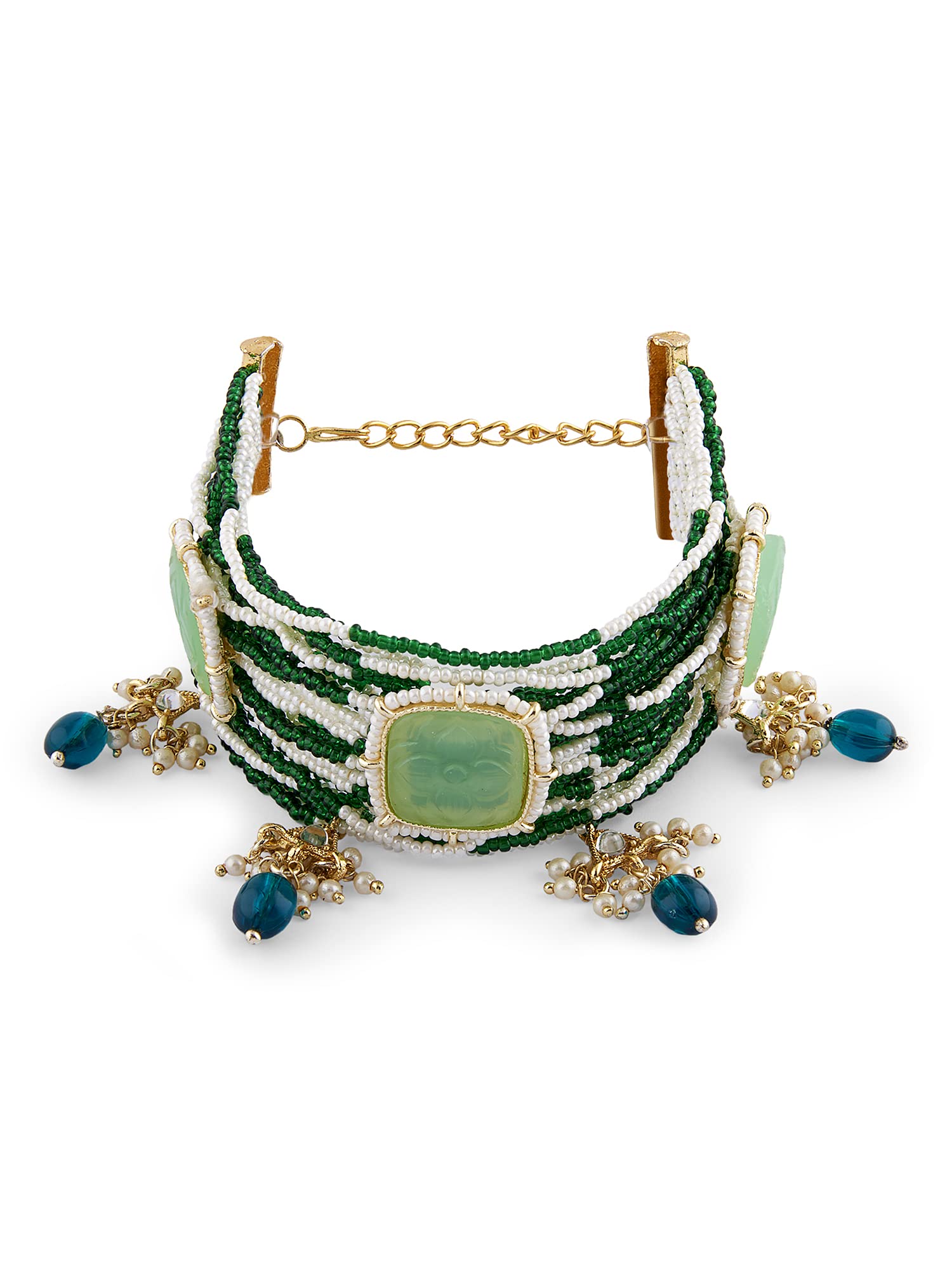 See full amazon price history chart for ZAVERI PEARLS Green White Stones Multistrand Beaded Ethnic Bracelet For Women-ZPFK15662 ZAVERI PEARLS Green White Stones Multistrand Beaded Ethnic Bracelet For Women-ZPFK15662 (B0BVQPY1J8) Amazon Price History, Amazon Price Tracker