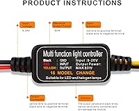 Vista 4 de 4pcs LED Flash Strobe Controller, 80W Universal DC9‑26V 16 Strobe Modes Brake Light Flasher Brake Light Strobe Module, Car Flasher Module for