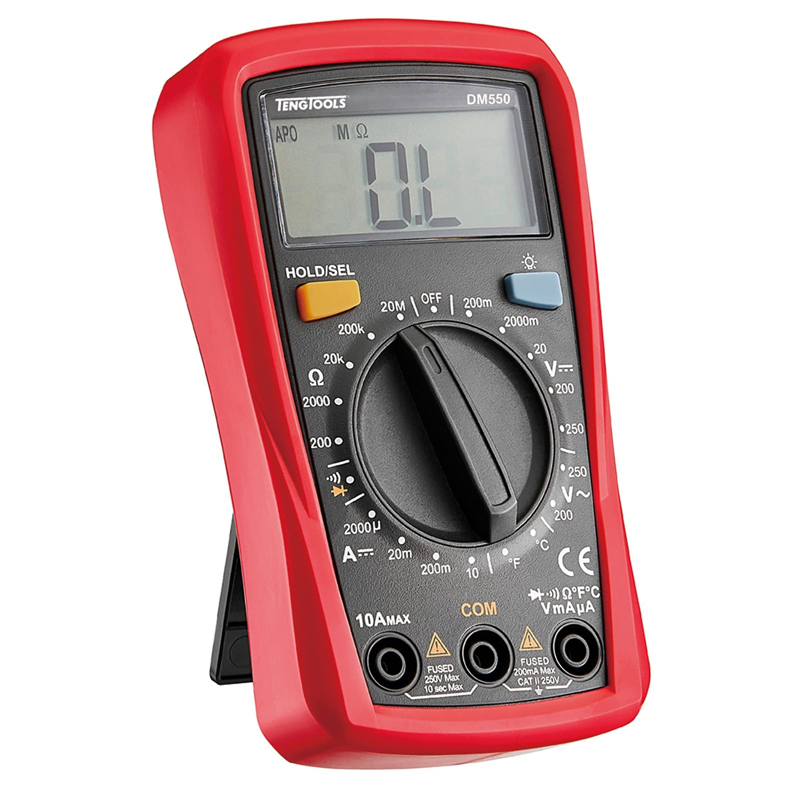 Teng Tools Digital DC AC Multimeter Voltmeter Ammeter & Temperature Probe DM550