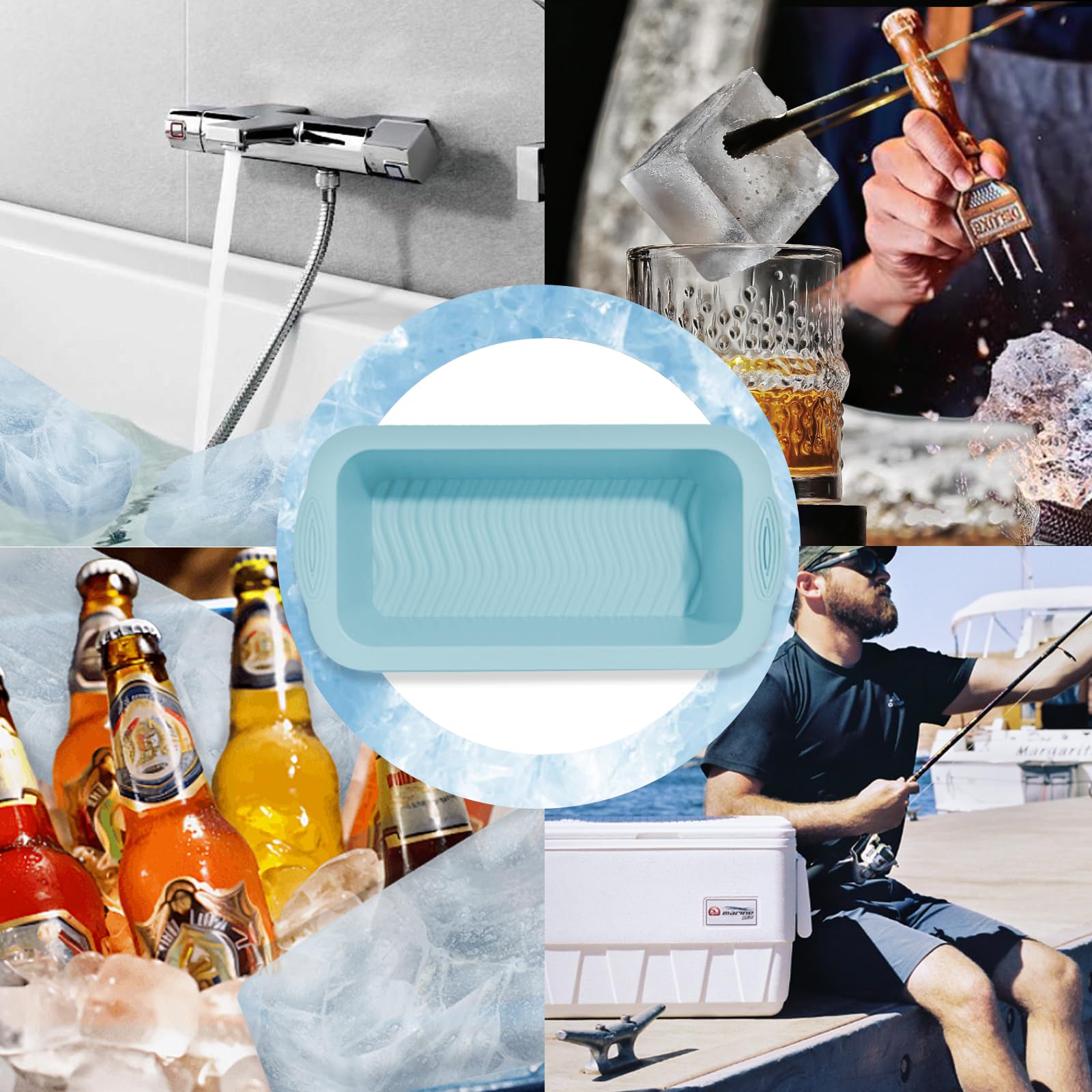 Bacs À Glaçons En Silicone | Moule À Seau À Glace Bac À Glaçons Avec