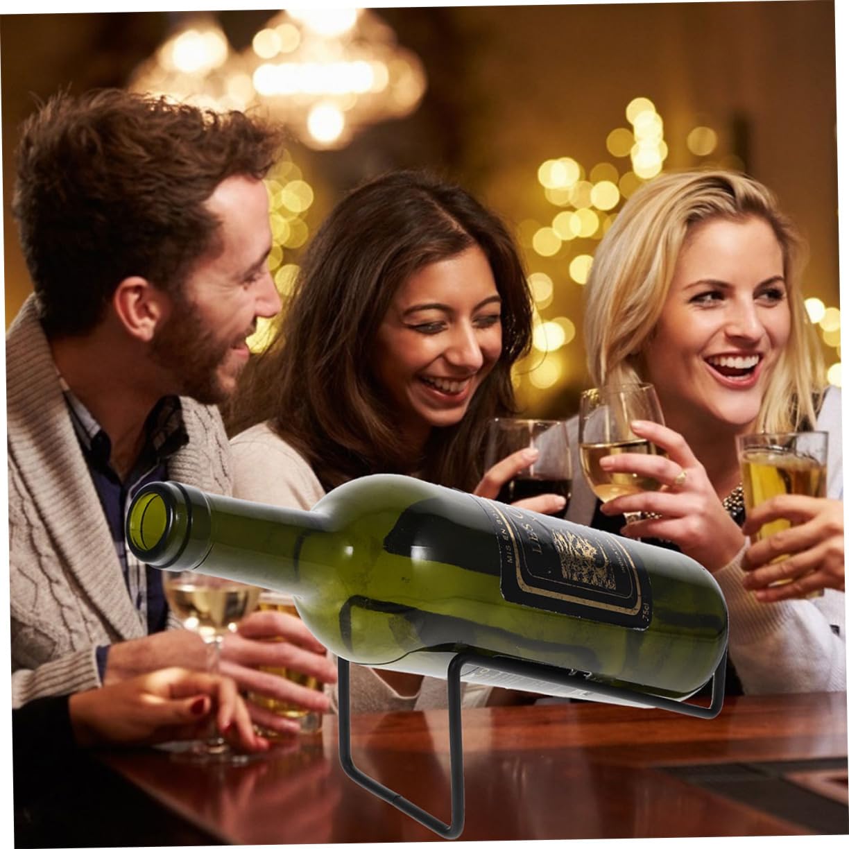 Generisch 4stücke Teiliges Metall-weinregal Multifunktionaler Flaschenhalter Für Stilvolle Aufbewahrung Küche Esszimmer Und Bar Und Platzsparend Geeignet Für Wein Wasserflaschen
