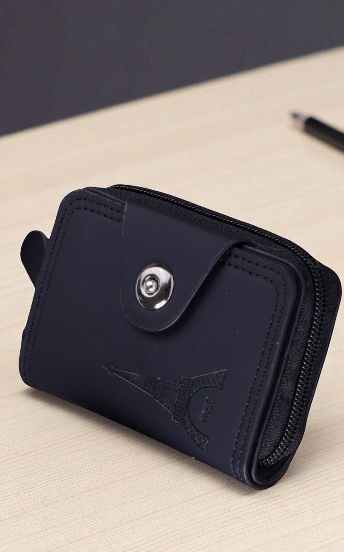 Slim Skinny Fit Card Wallet for Men and Women (SZNMagneet Black cardWG133330370)-picture-20