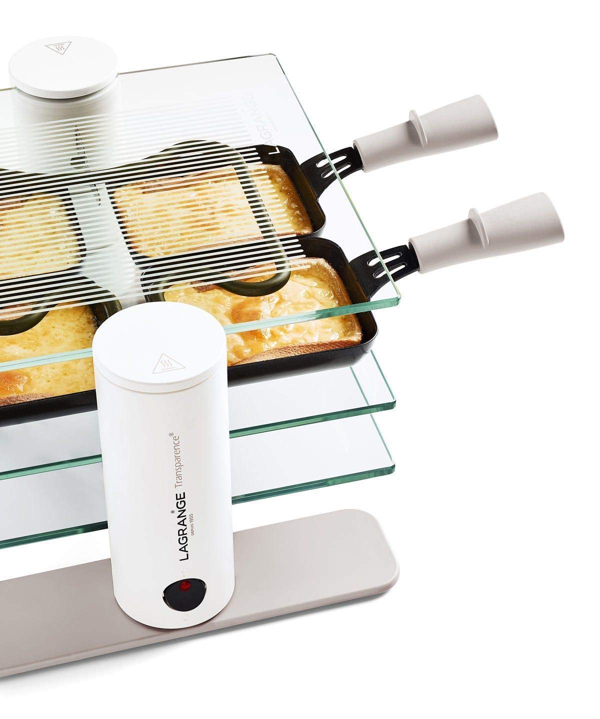 Lagrange - 009408 - Appareil … raclette 4 personnes 600w en verre transparence min‚ral