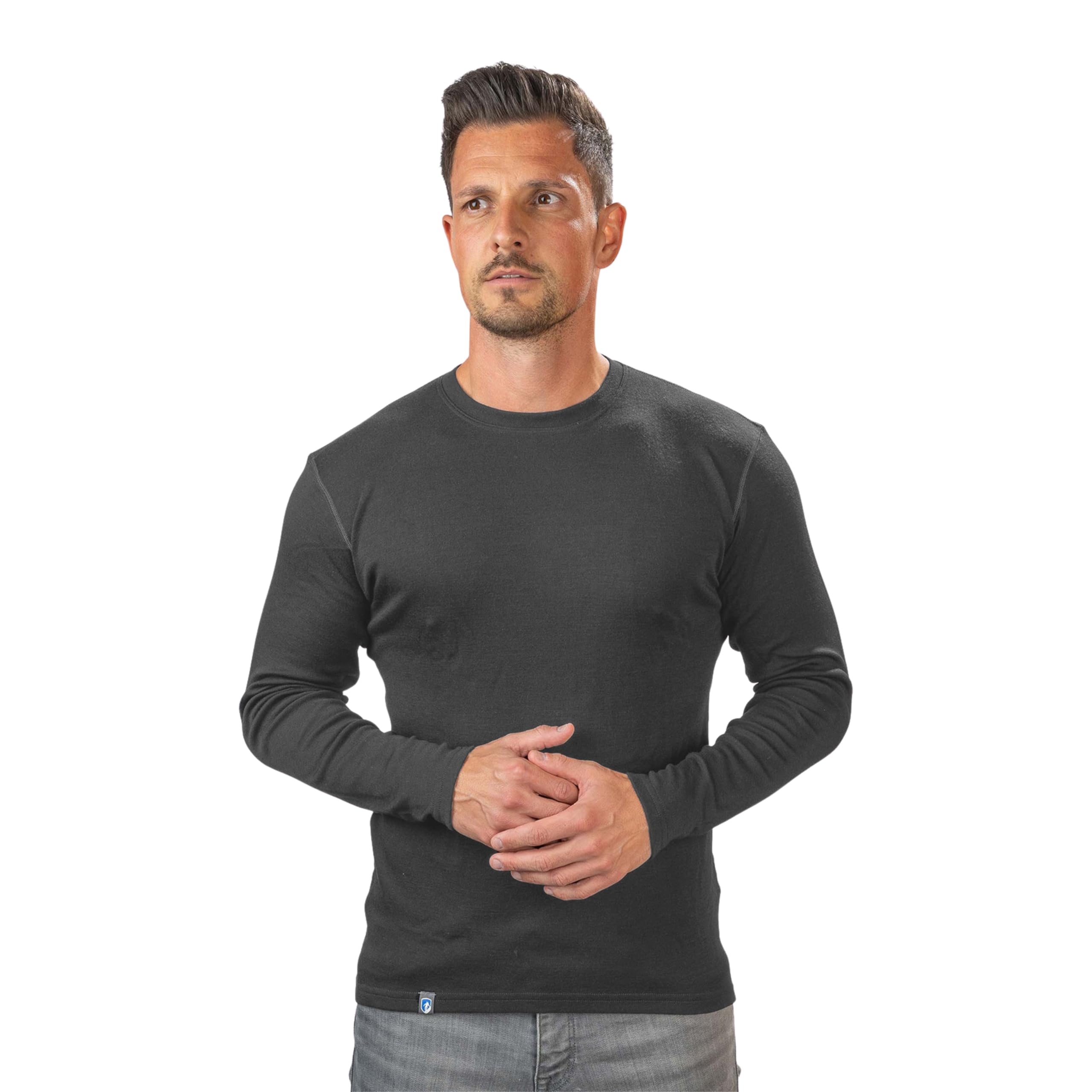 ALPIN LOACKER Camiseta de Manga Larga, 100% Lana de Merino - Suave y Secado Rápido - termorreguladora para Cotidiano, Deportivas, Senderismo Escalada Trekking, Cámping y Esquí - Hombre Mujer Niños