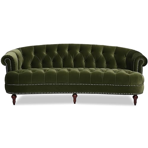 Jennifer Taylor Home La Rosa Victorian Chesterfield Tufted Sofa, Olive