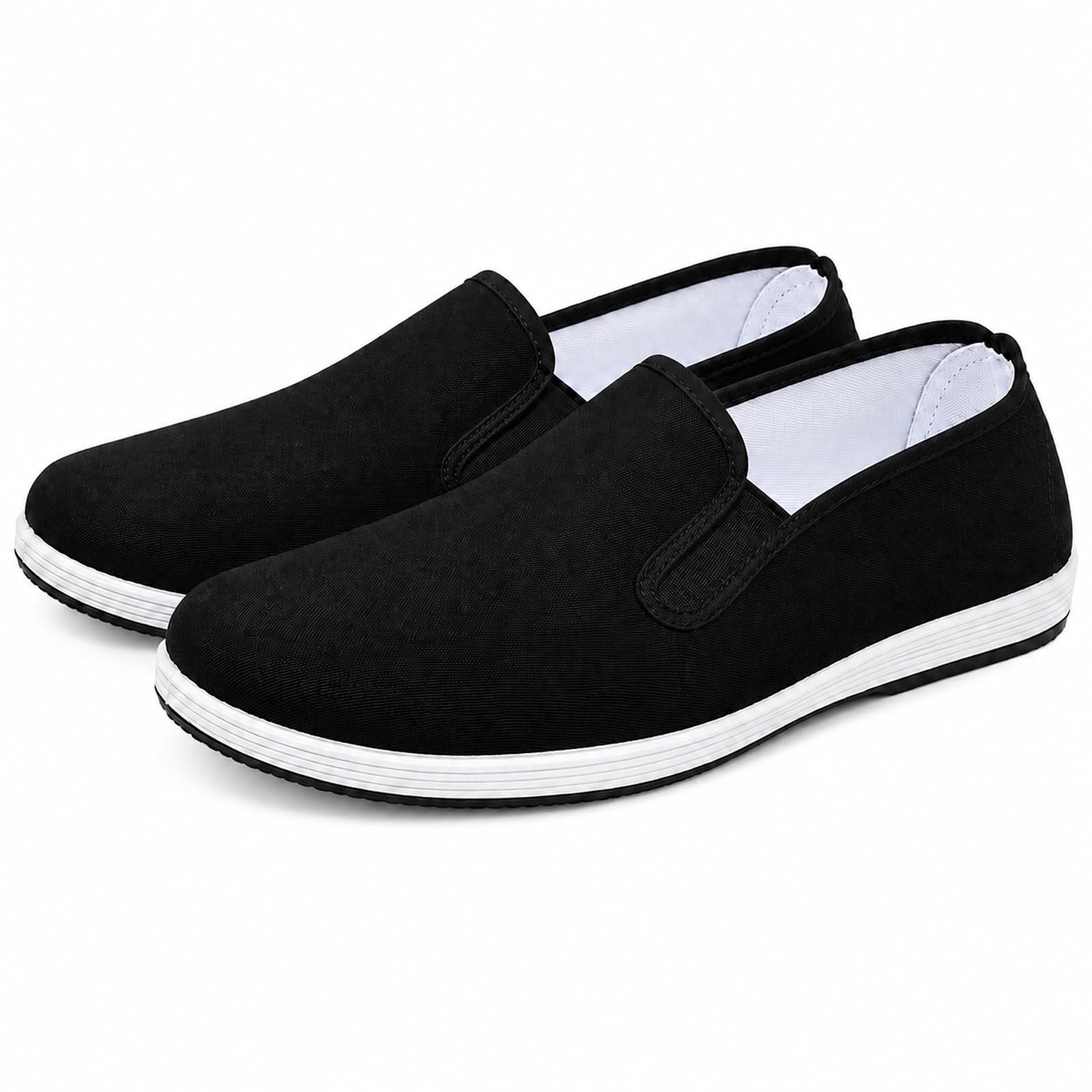 Scarpe Tradizionali Cinesi per Tai Chi, Vecchie Calzature in Tela per Arti Marziali Kung Fu di Pechino, per Uomo e Donna, con Suola in Gomma Antiscivolo, Leggere e Resistenti.