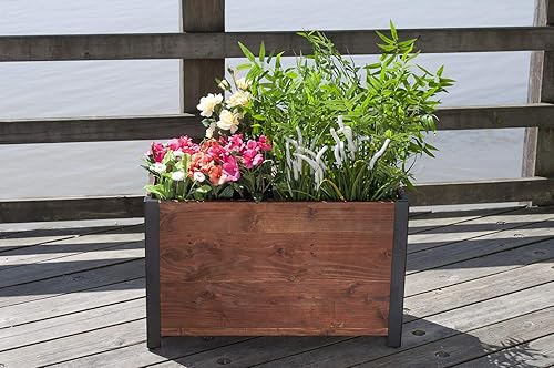 Miniatura 7 de Grapevine Maceta de madera reciclada de 2 secciones