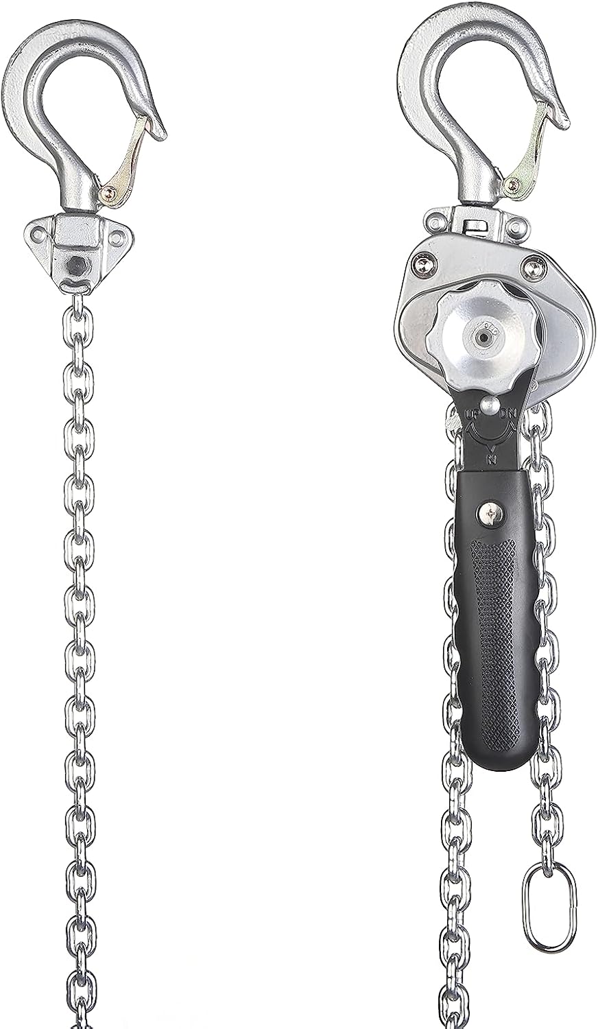 Mini Chain Lever Hoist Come Along - Small and Lightweight 1/2 Ton 1100lbs Capacity 10ft Lift Chain Hoist