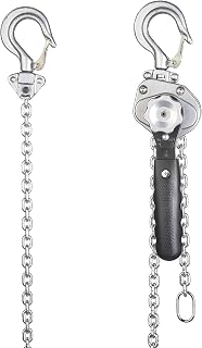 Amarite Mini Lever Chain Hoist 0.25T 550lbs - Lightweight 4.5lbs Portable Puller with G80 Alloy Steel Chain, 10ft Lift