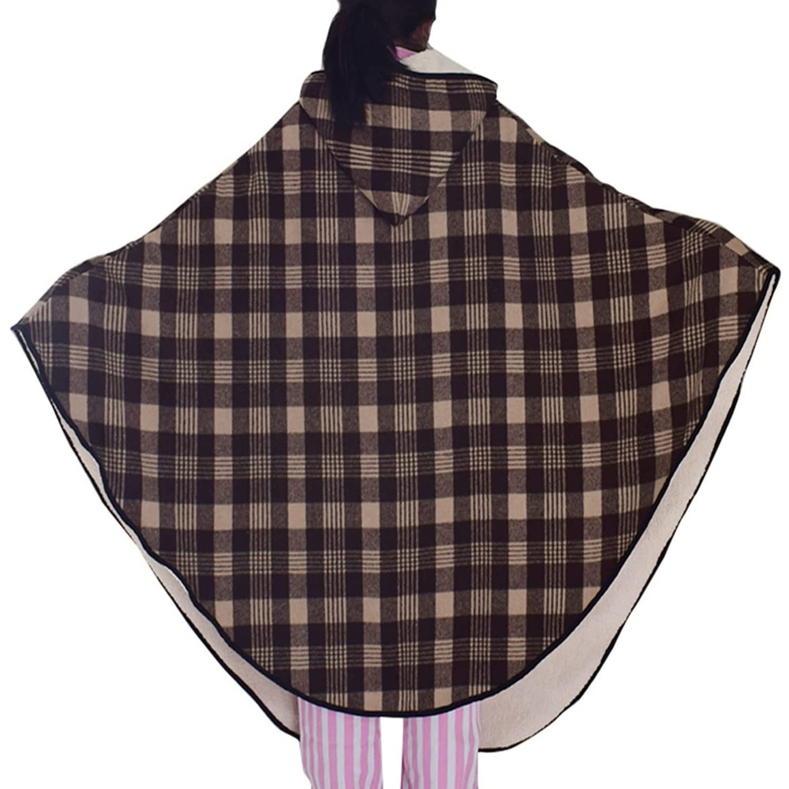 Manta térmica para Silla de Ruedas con Capucha, Manta Polar Gruesa para Exteriores, para sillas de Ruedas manuales y eléctricas, Suministros para el Cuidado de Personas Mayores.