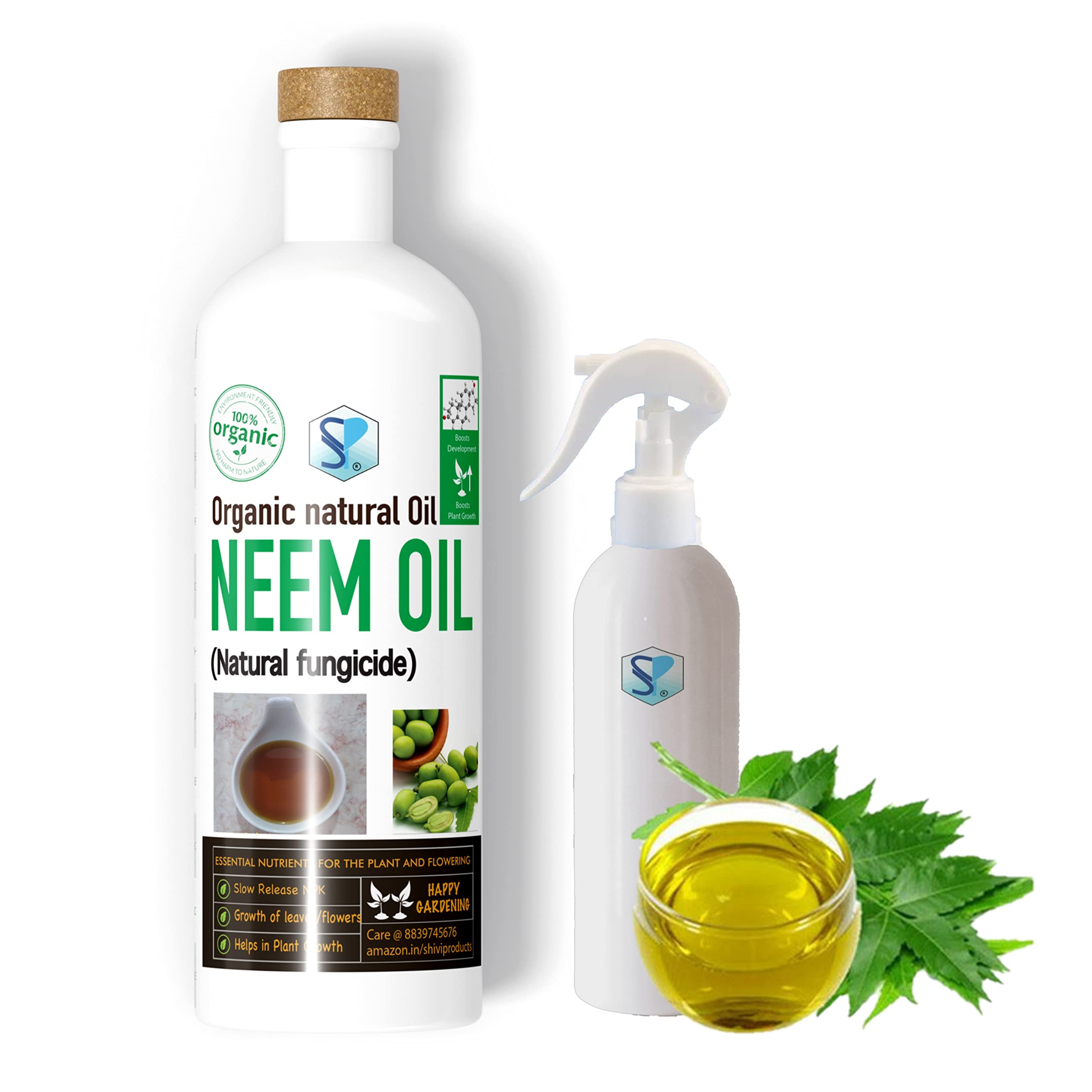 Shiviproducts Natural and Organic Neem Oil (Keetnashak) - Organic Pesticide for Flowers and Plants for Pest Control | Free Spray Bottle | Source of NPK (100 ml) (B08RL7FYZF) Amazon Price History, Amazon Price Tracker