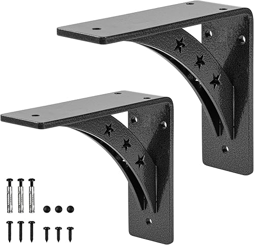 Soportes de estante resistentes de 9 x 8 pulgadas, carga máxima de 900 libras, soportes de metal de aleación de alta calidad (juego de 2) soportes Soportes de estante resistentes de 9 x 8 pulgadas, carga máxima de 900 libras, soportes de metal de aleación de alta calidad (juego de 2) soportes