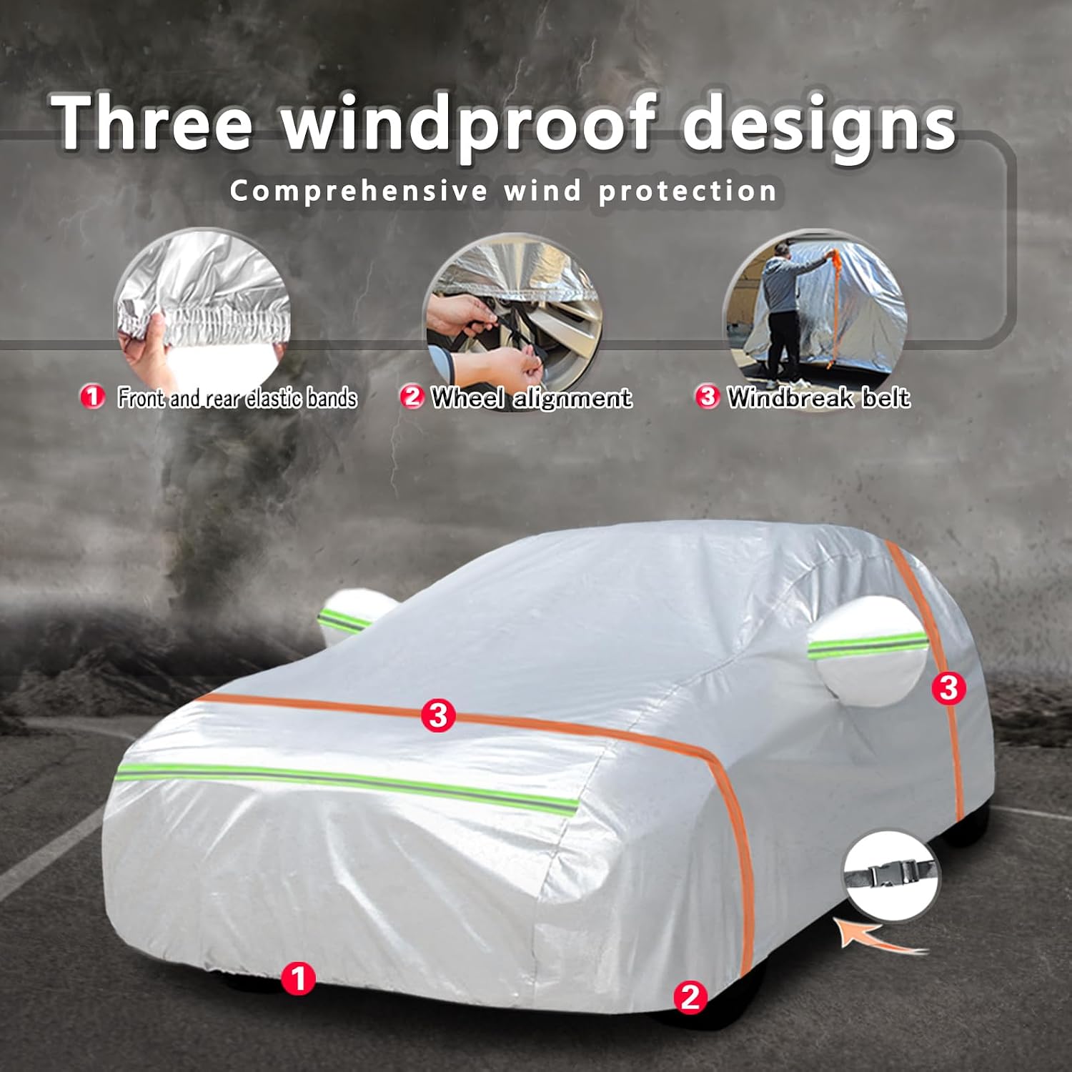 car Cover Waterproof All Weather car Cover Waterproof car Sun Shade Winter Windshield Covers for Rain, Sun, Snow and Wind Protection car Cache car Tent Waterproof car Covers dust Cover up to 197"