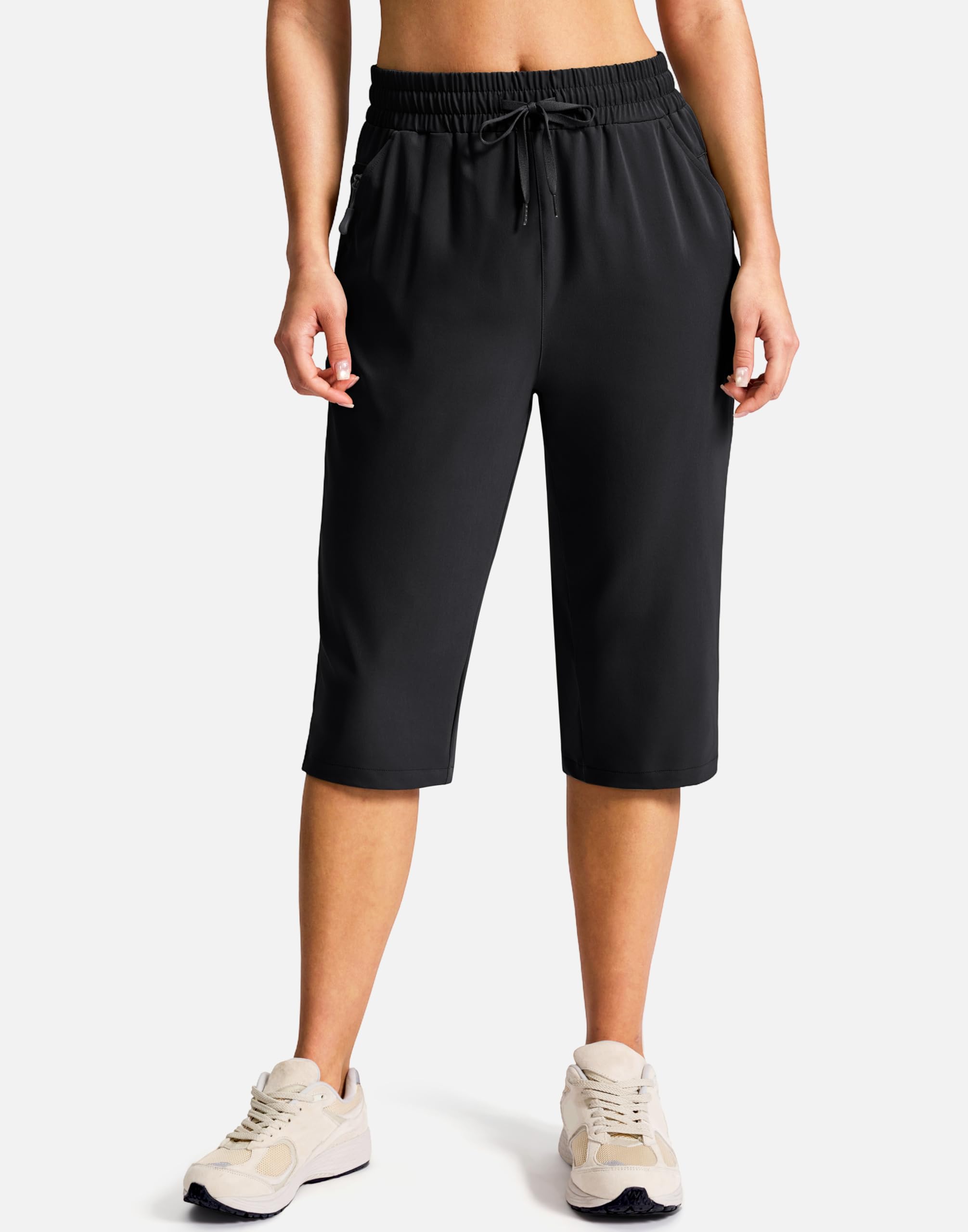 G Gradual Women's 15" Long Hiking Shorts with Zipper Pocket Below The Knee Capris Lightweight Bermuda Shorts for Women — view 2