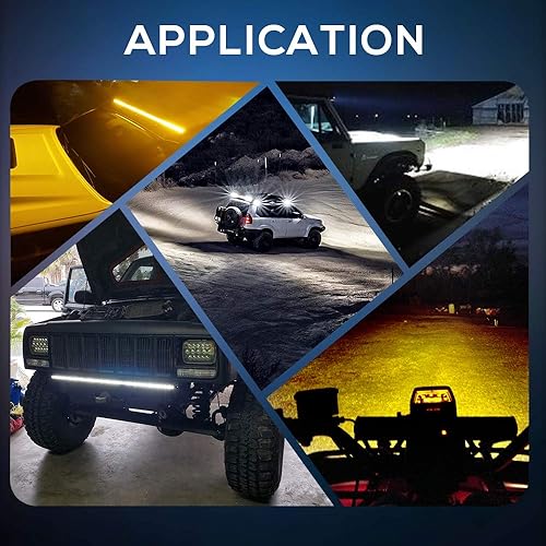 Miniatura 8 de CO LIGHT Barra de Luz LED Individual de 14 pulgadas Delgada de Una Sola Fila Barra de Luz de Conducción Haz Combinado Todoterreno Luces de Trabajo