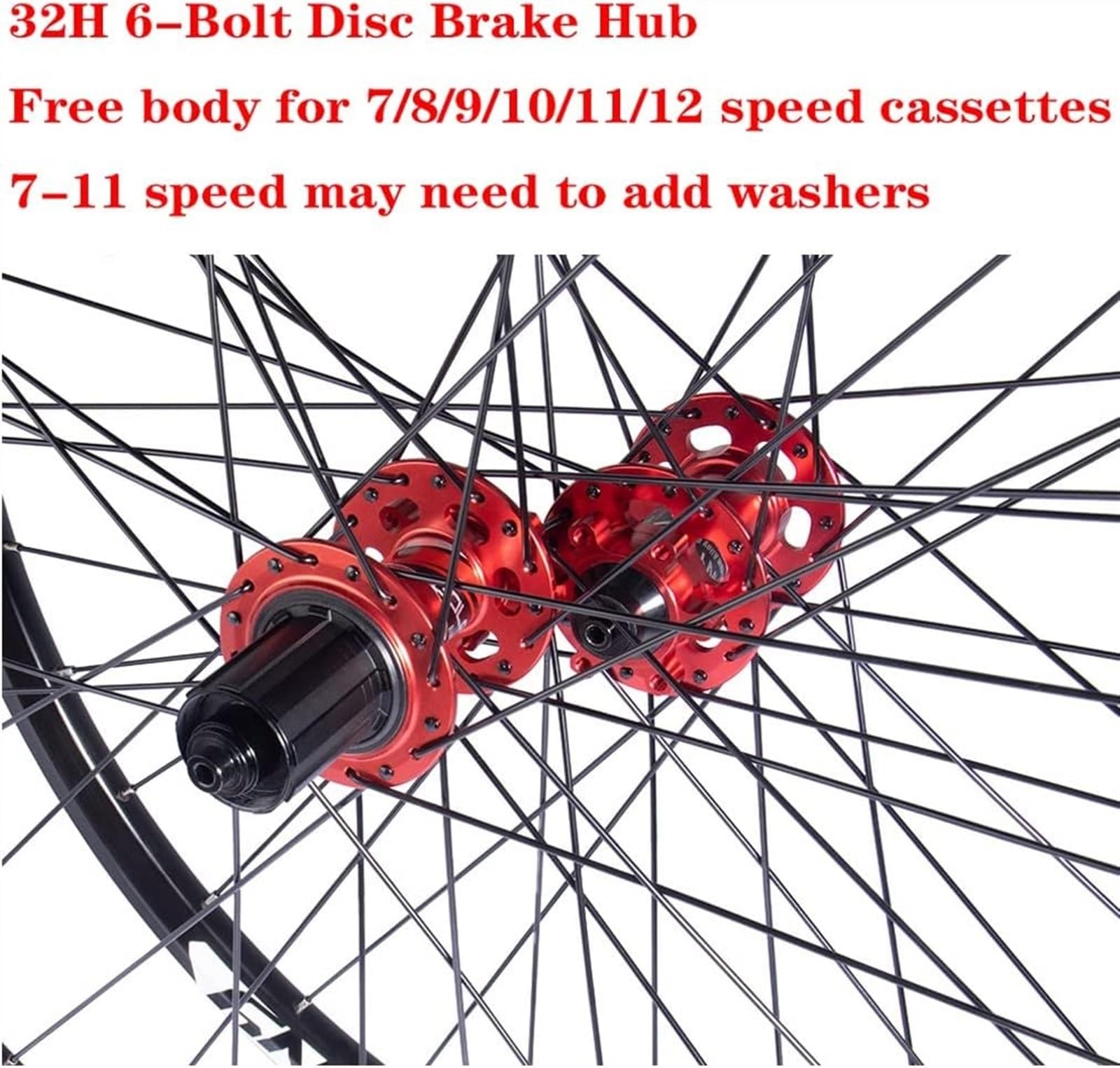 Ruedas, Juegos De Ruedas De Bicicleta De Montaña, Llantas De Bicicleta, Frenos En V, Pernos De Rueda De Bicicleta De Montaña, Ruedas Macizas (Color: Negro 1 Pieza) (Color : Rosso, Size : 27.5inch)