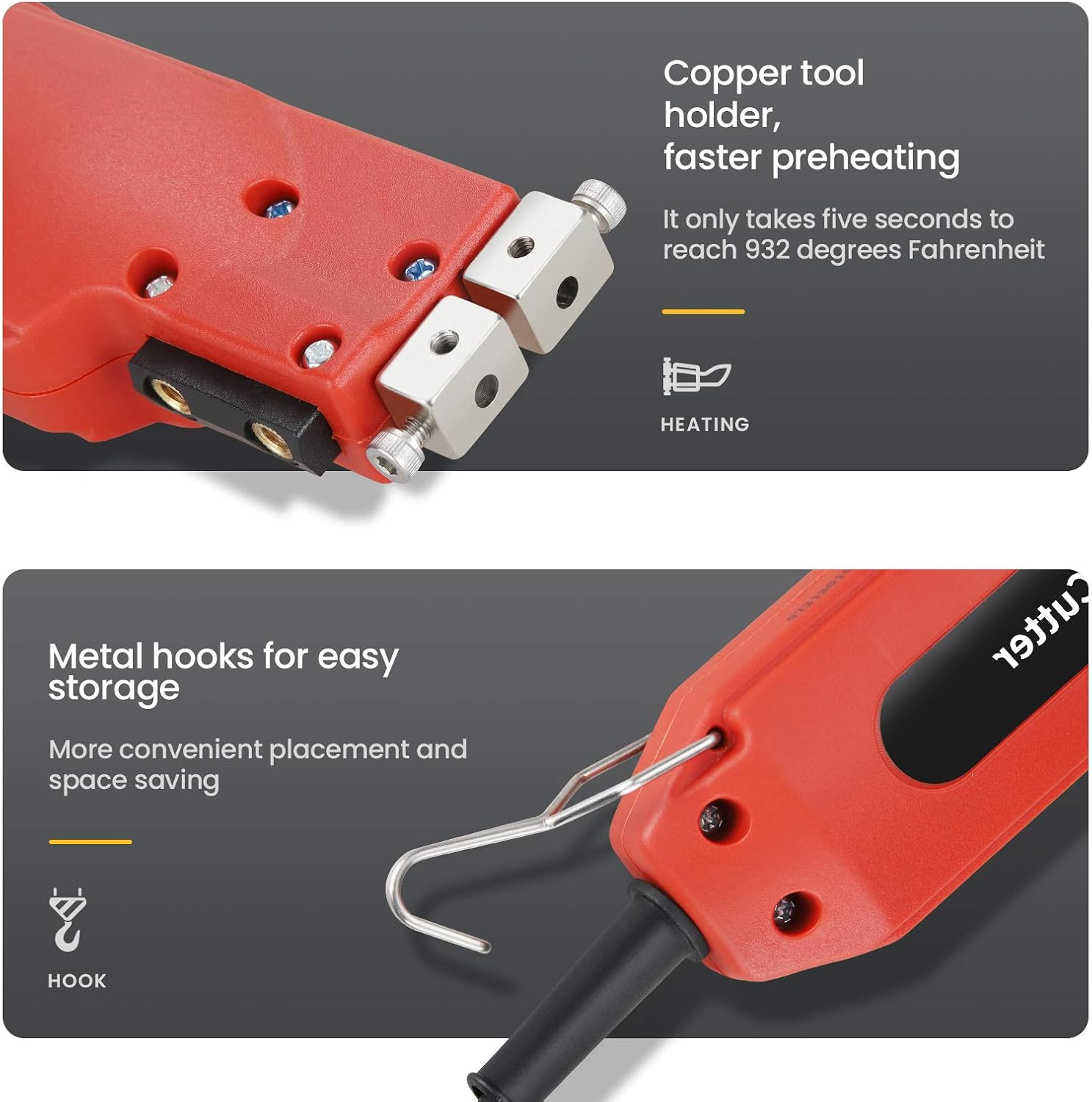 Anbull 100W Rope Cutter Fabric Cutter, Pro Electric Hot Knife Heat Sealer with Adjustable Power, Cutting Tool Kit- with Blades & Accessories (110V/100W)